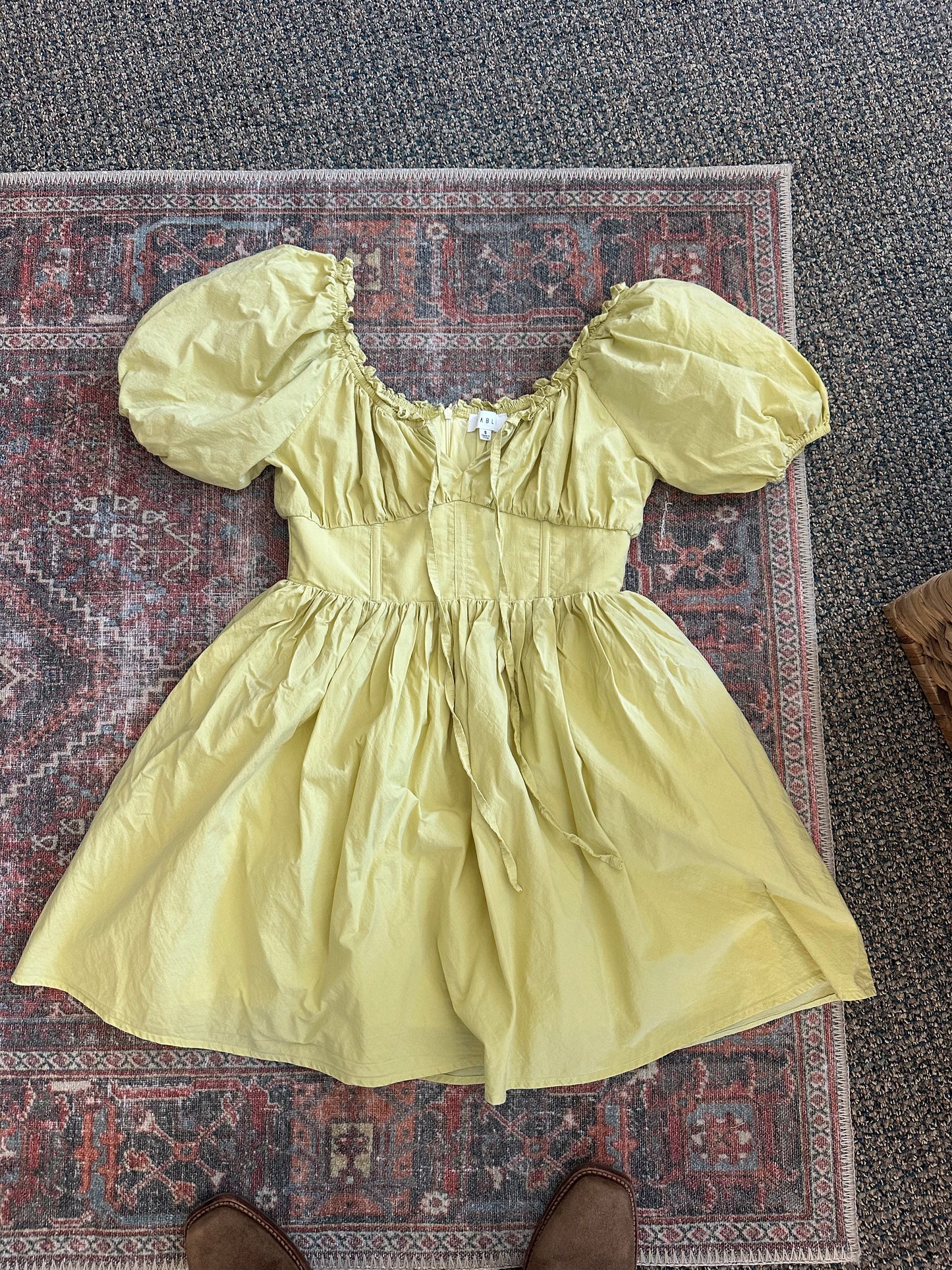 Puff Sleeve Mini Dress