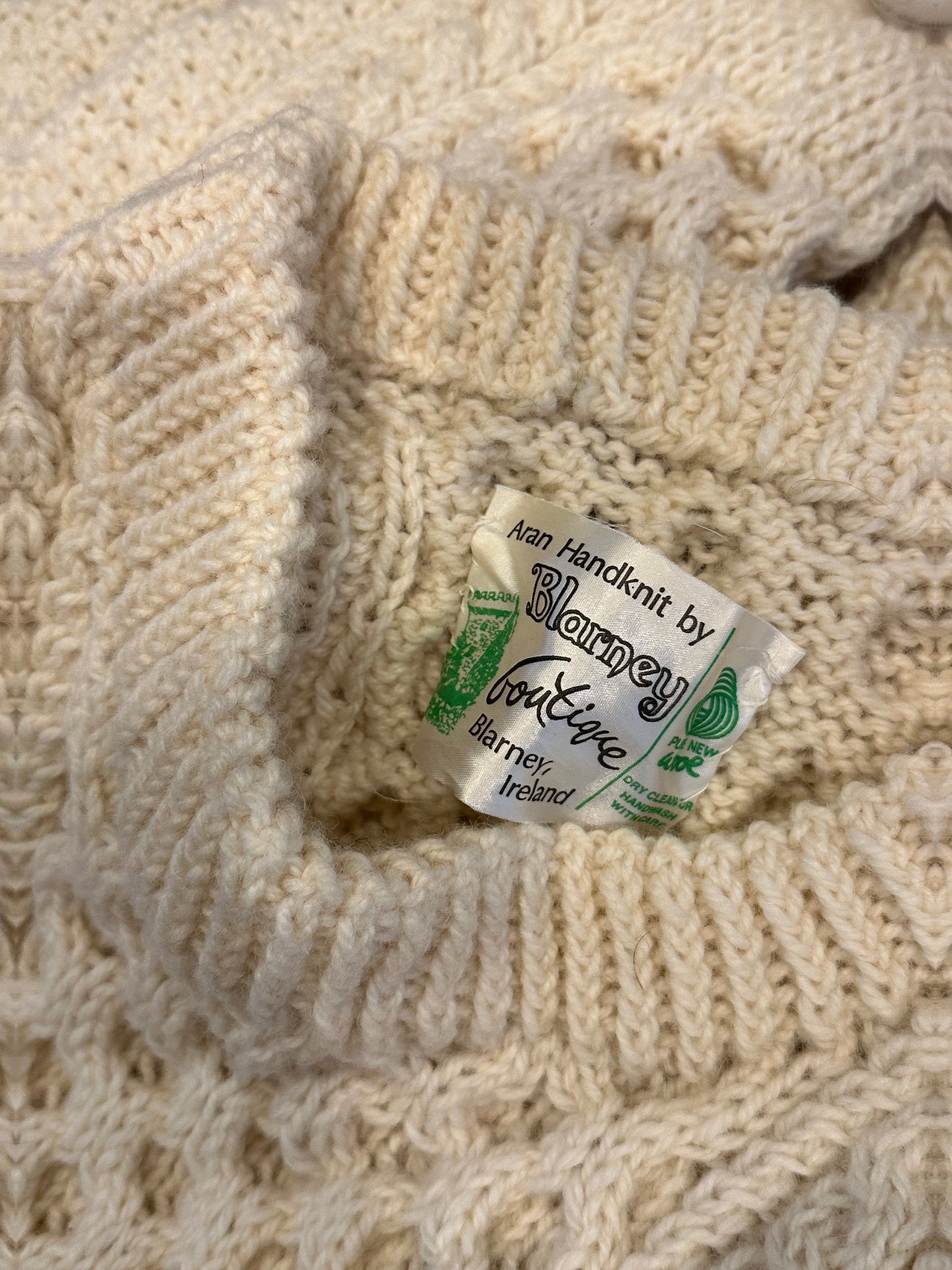 Blarney HandKnit in Ireland Cable Knit Sweater