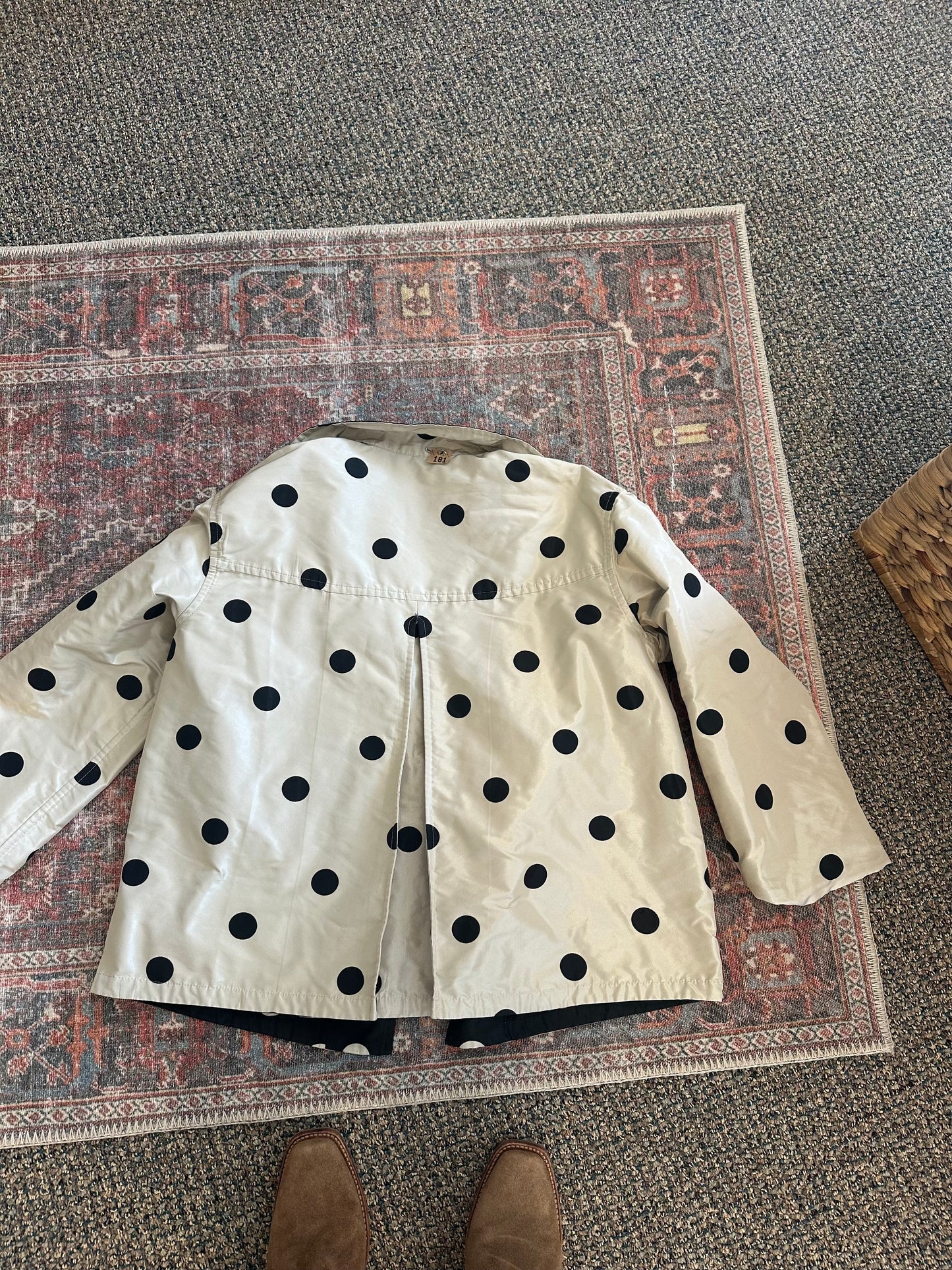 Polka Dot Saks Fifth Rain Coat