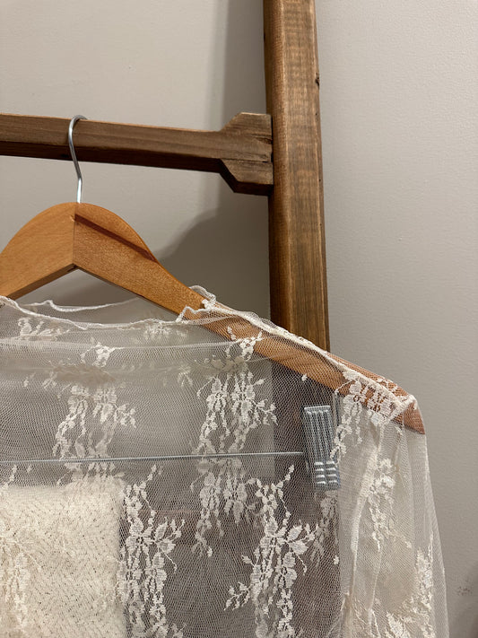 Floral Mesh Long Sleeve Top