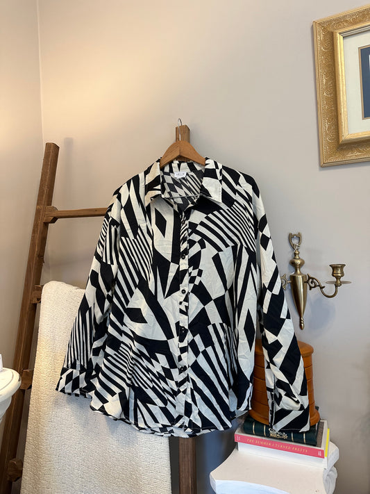 Satin Button Up Shirt