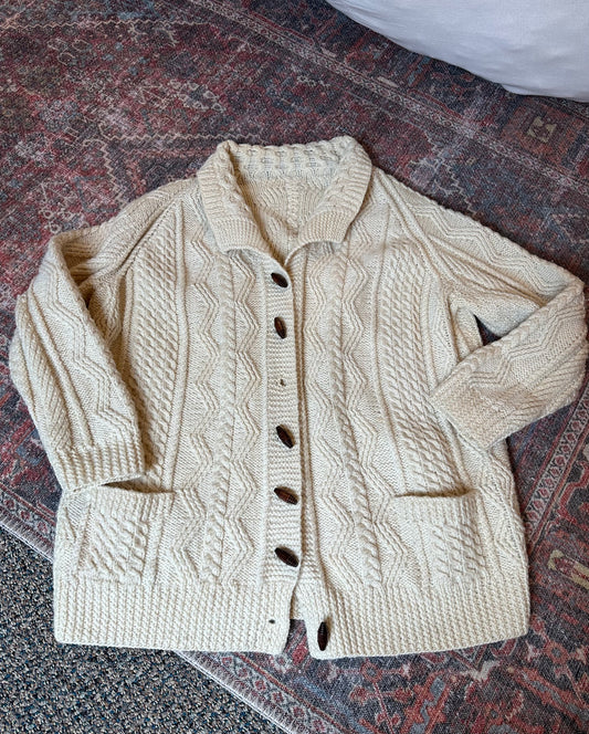 Cable Knit Cardigan Sweater