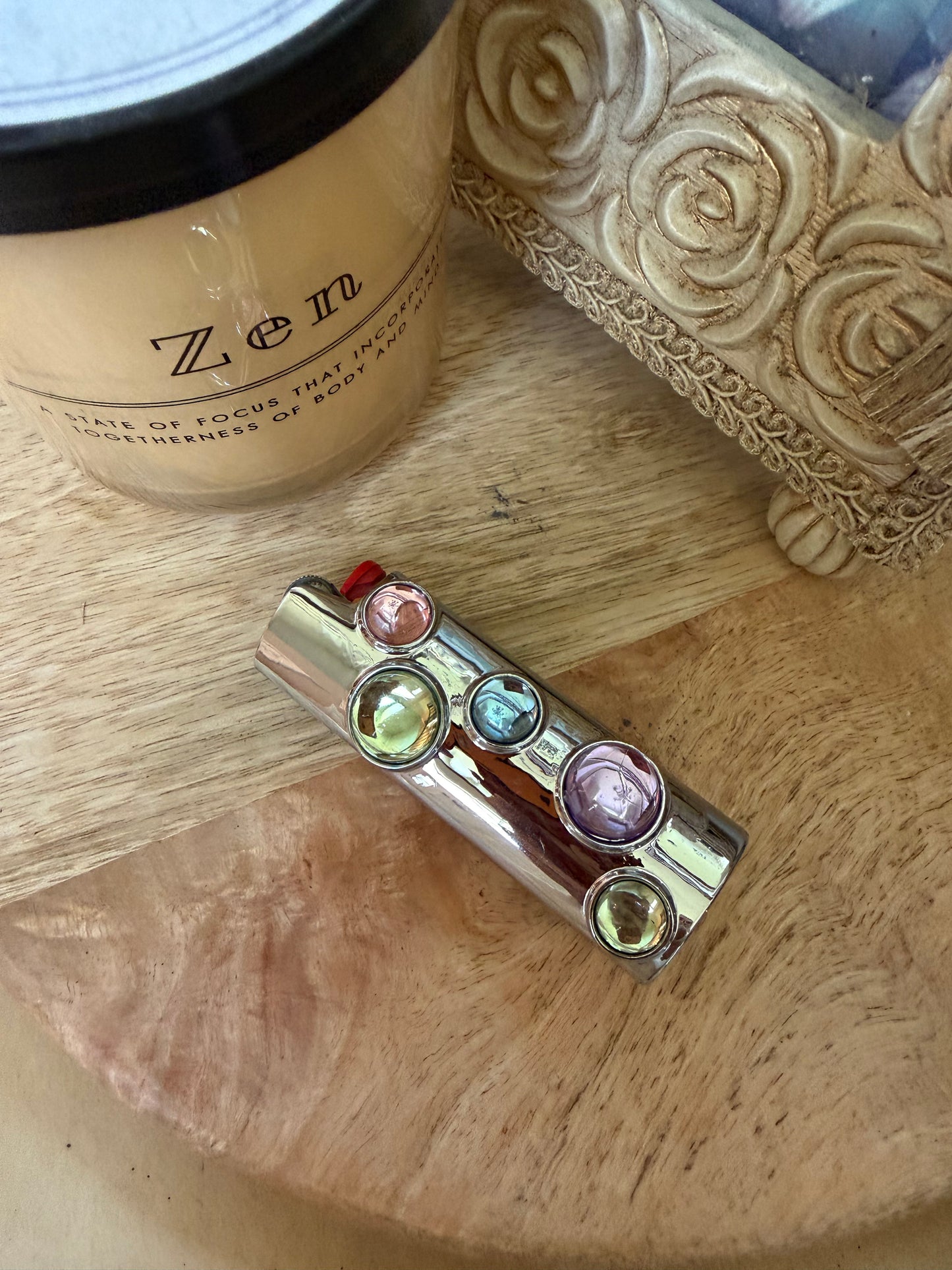 Chrome Lighter Cover Holder Shell