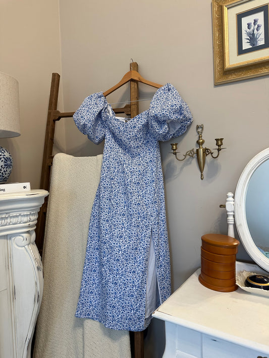 Off The Shoulder Puff Sleeve Dress