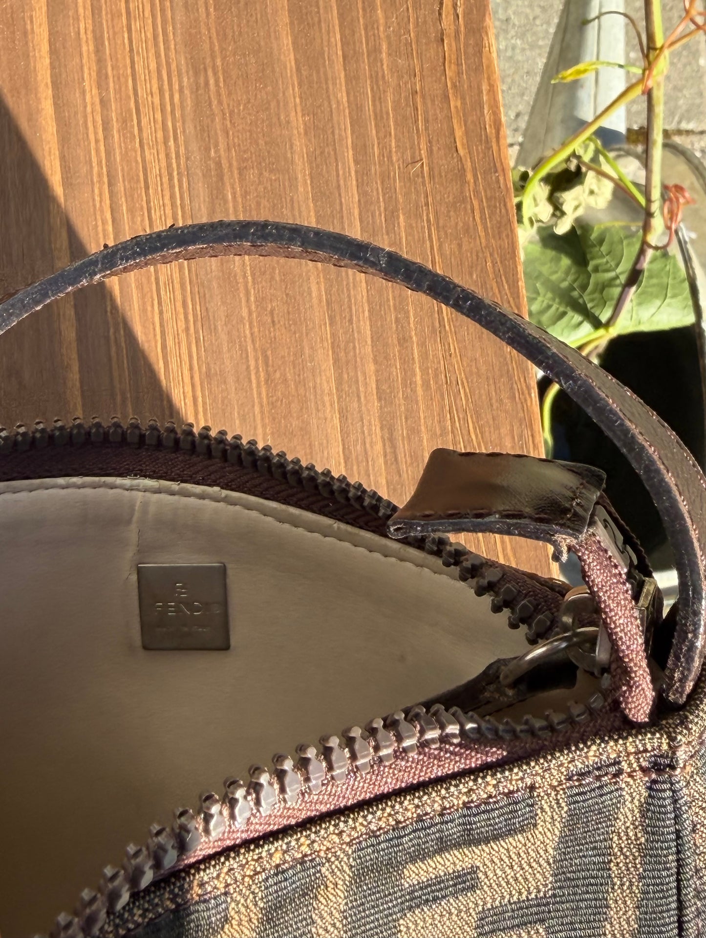 FENDI Zucca Canvas Cosmetic
Pouch Bag
