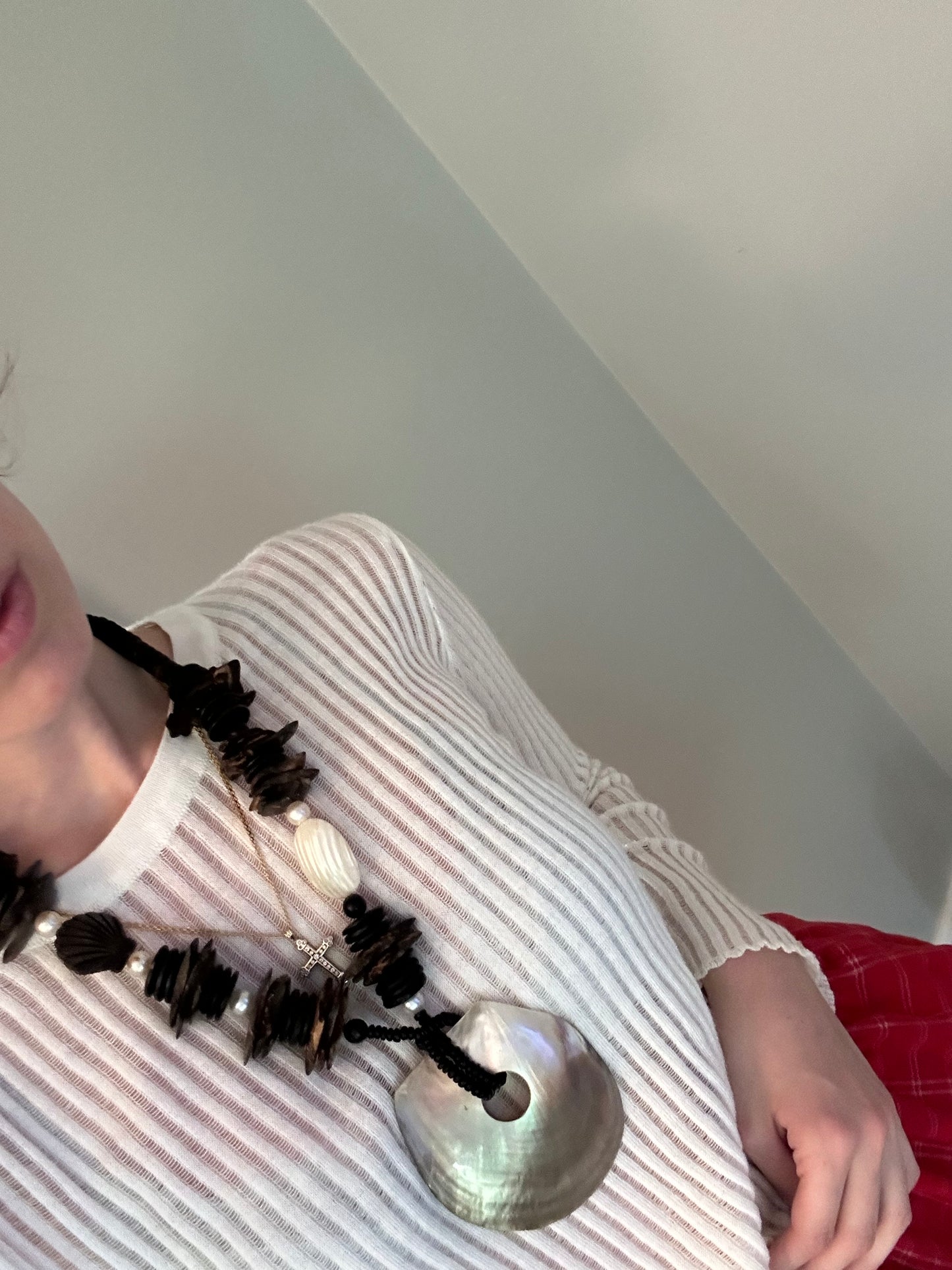 Large Shell Beaded Necklace