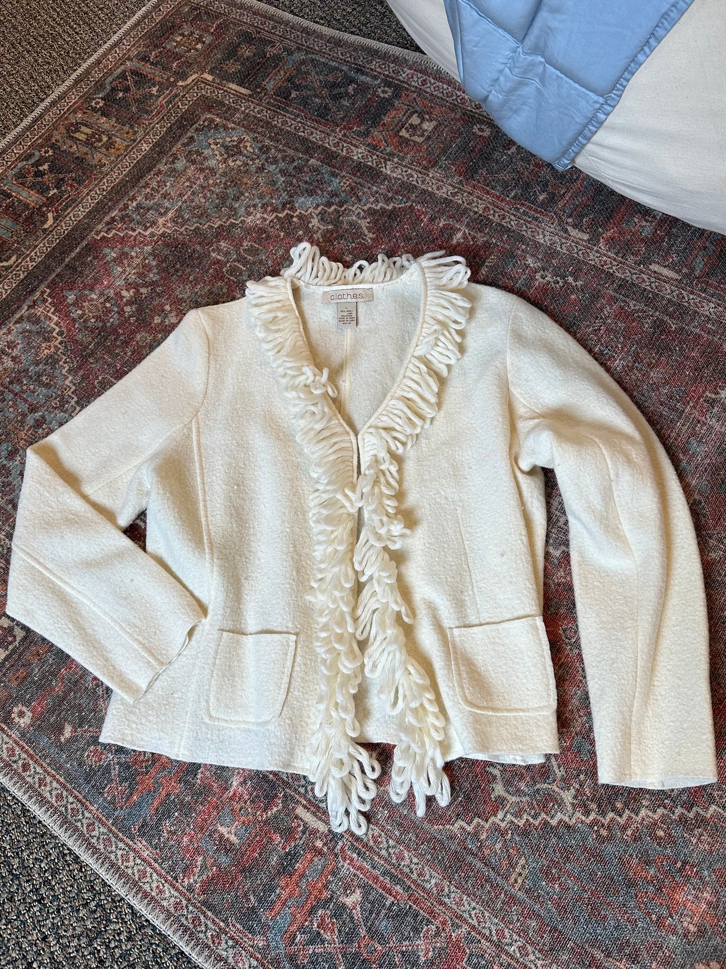 Fringe Cardigan Sweater