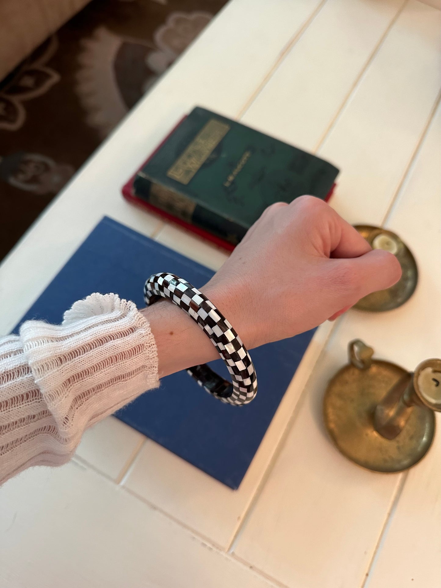 Checkered Bangle Bracelet