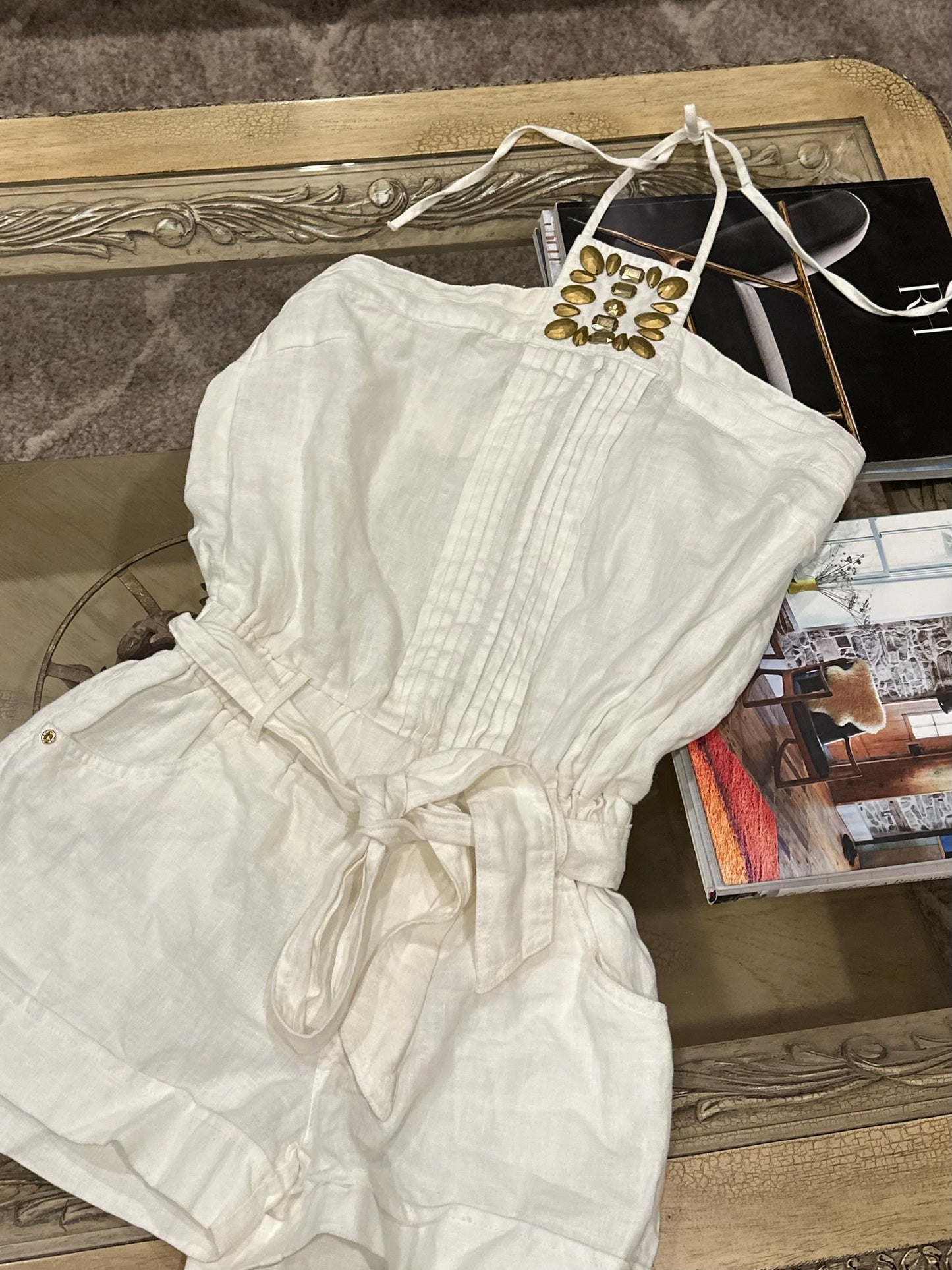 Linen Halter Romper