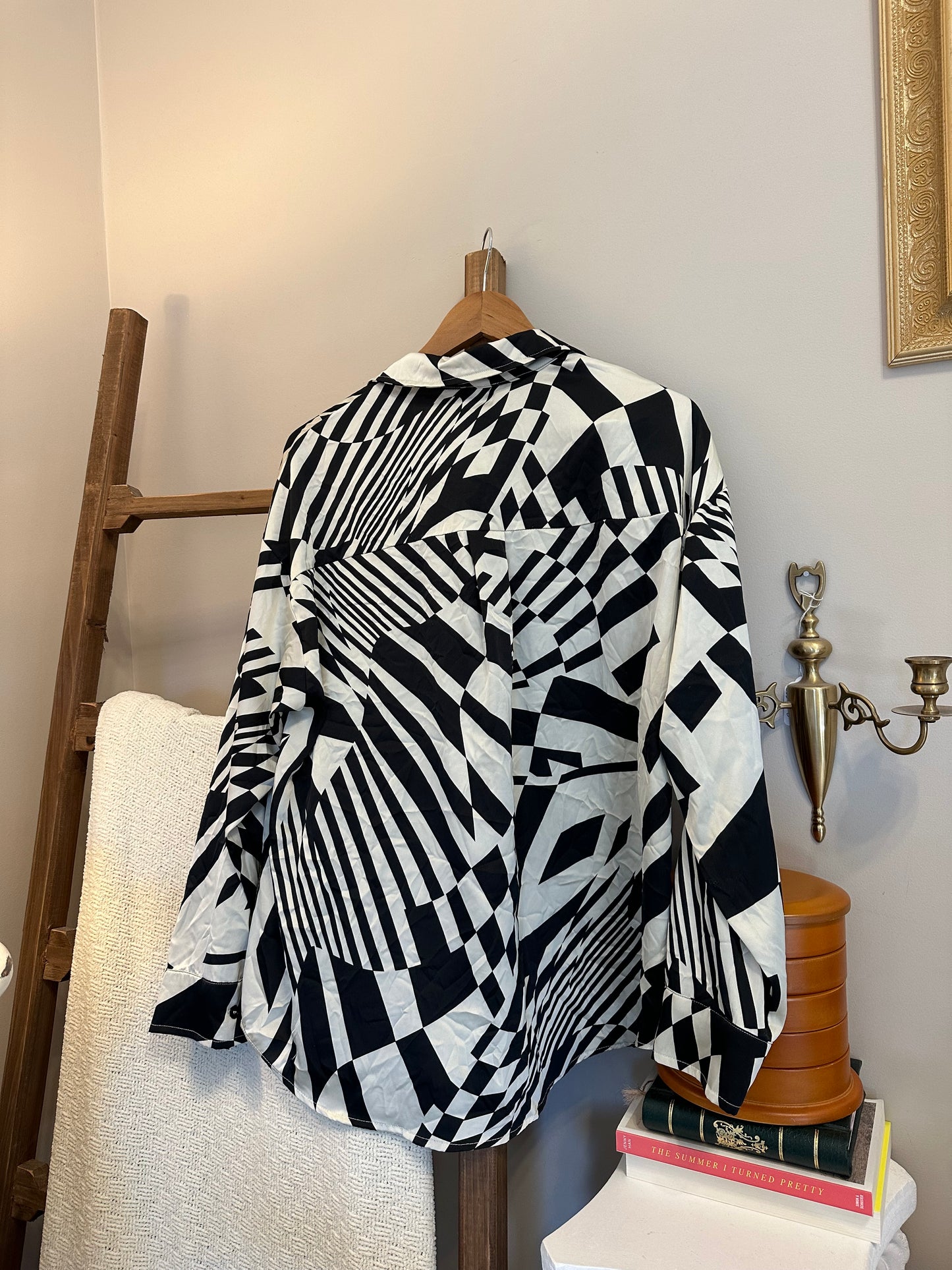 Satin Button Up Shirt