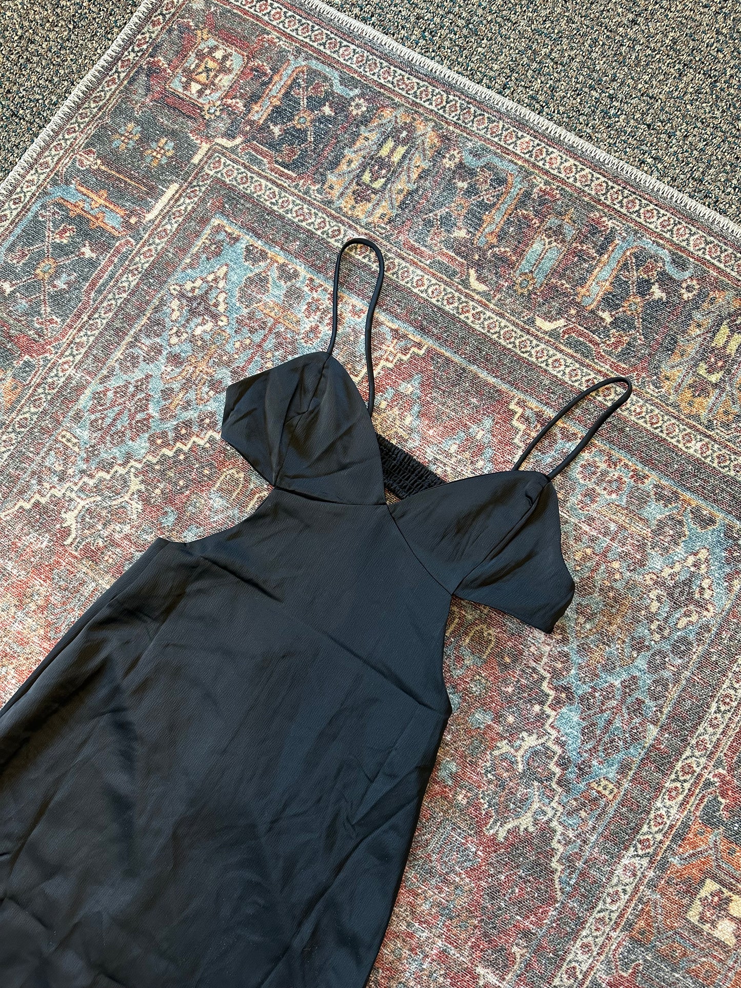 Satin Open Back Sllp Dress