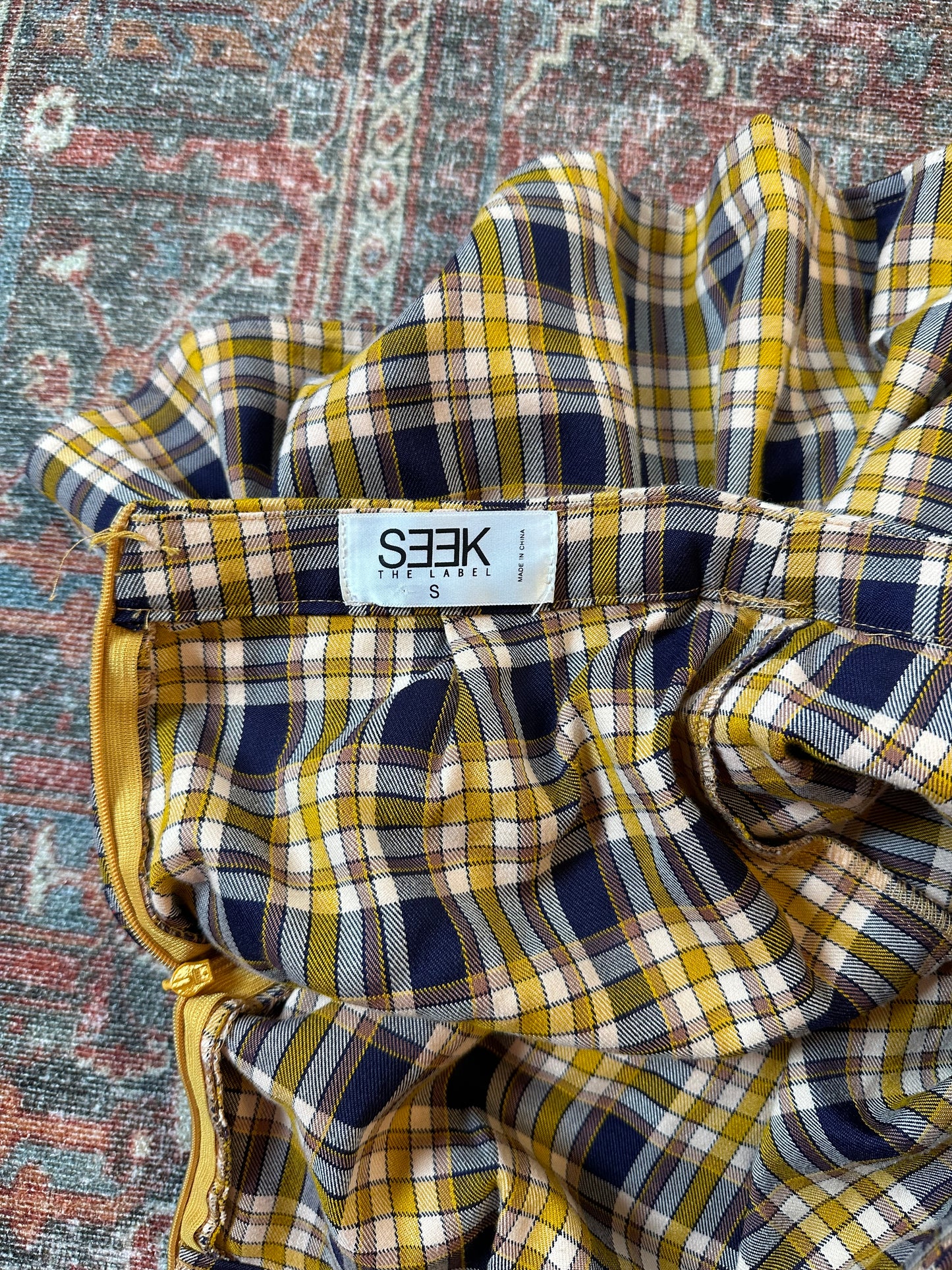 Seek the Label Plaid Mini Skort
