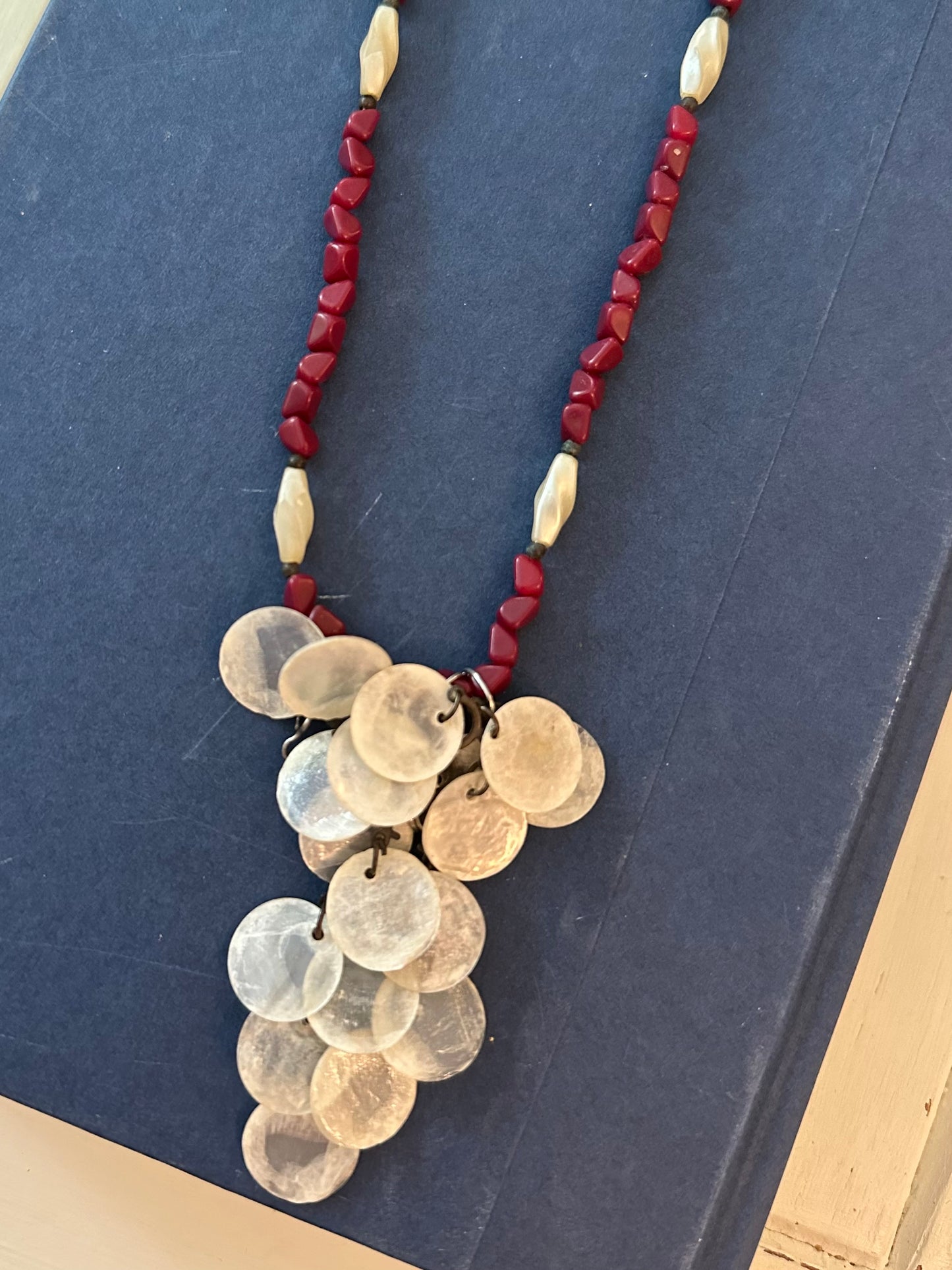 Long Shell Beaded Necklace