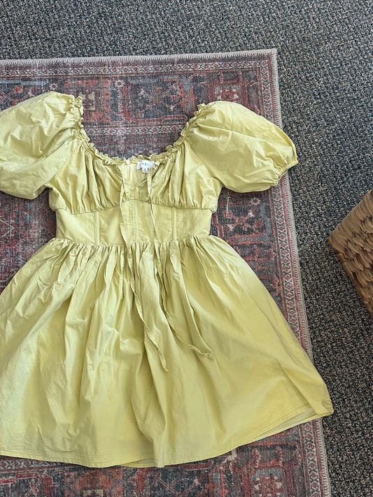 Puff Sleeve Mini Dress