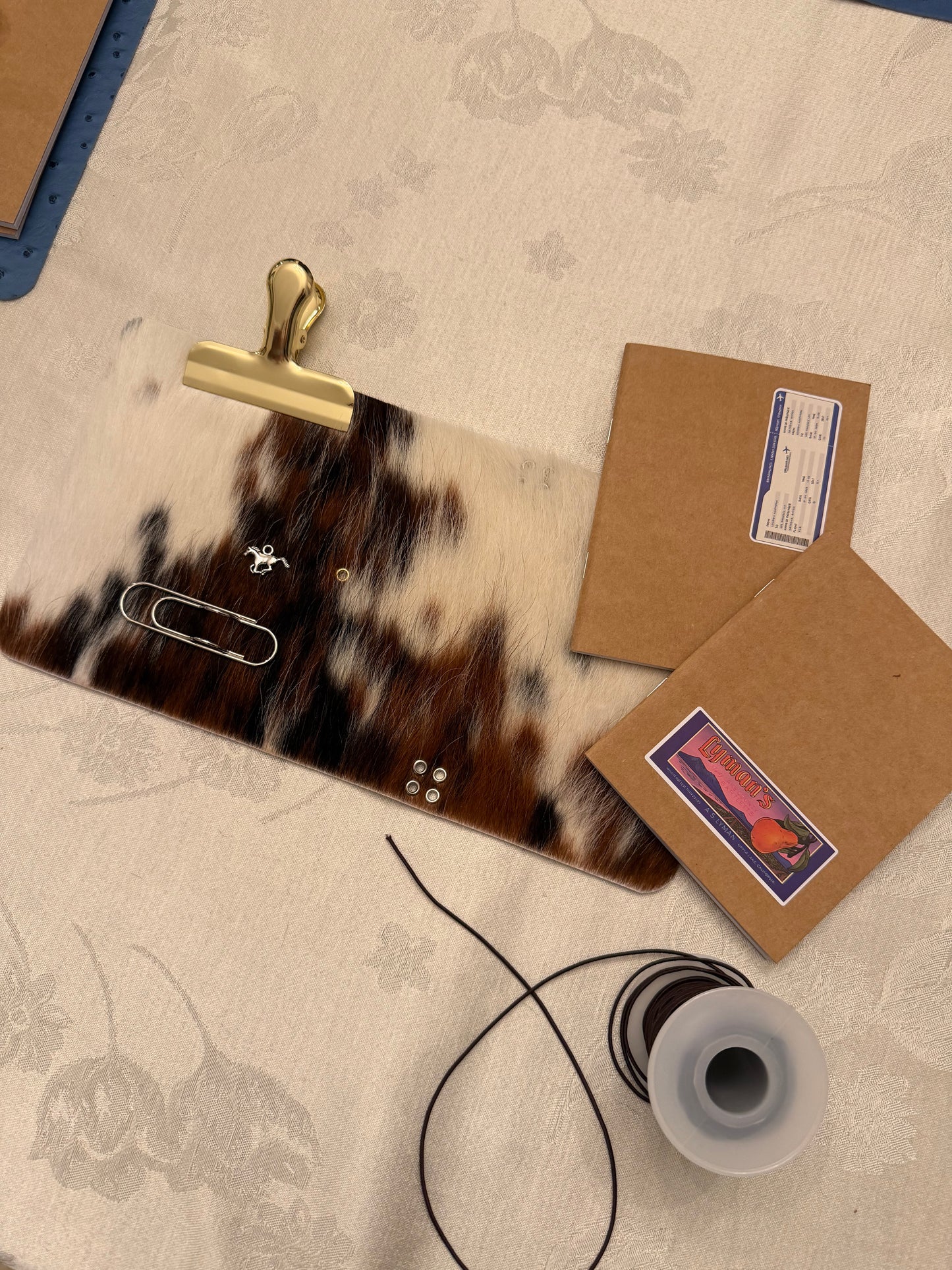 A6 Cowhide Leather Trifold (Horse)