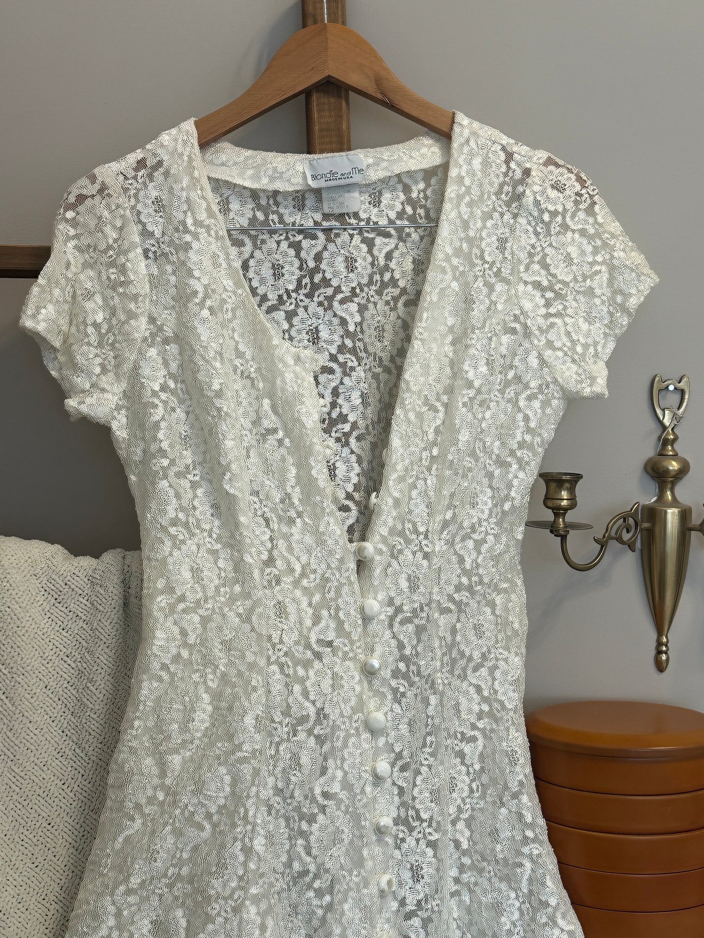 Vintage Lace Mini Dress