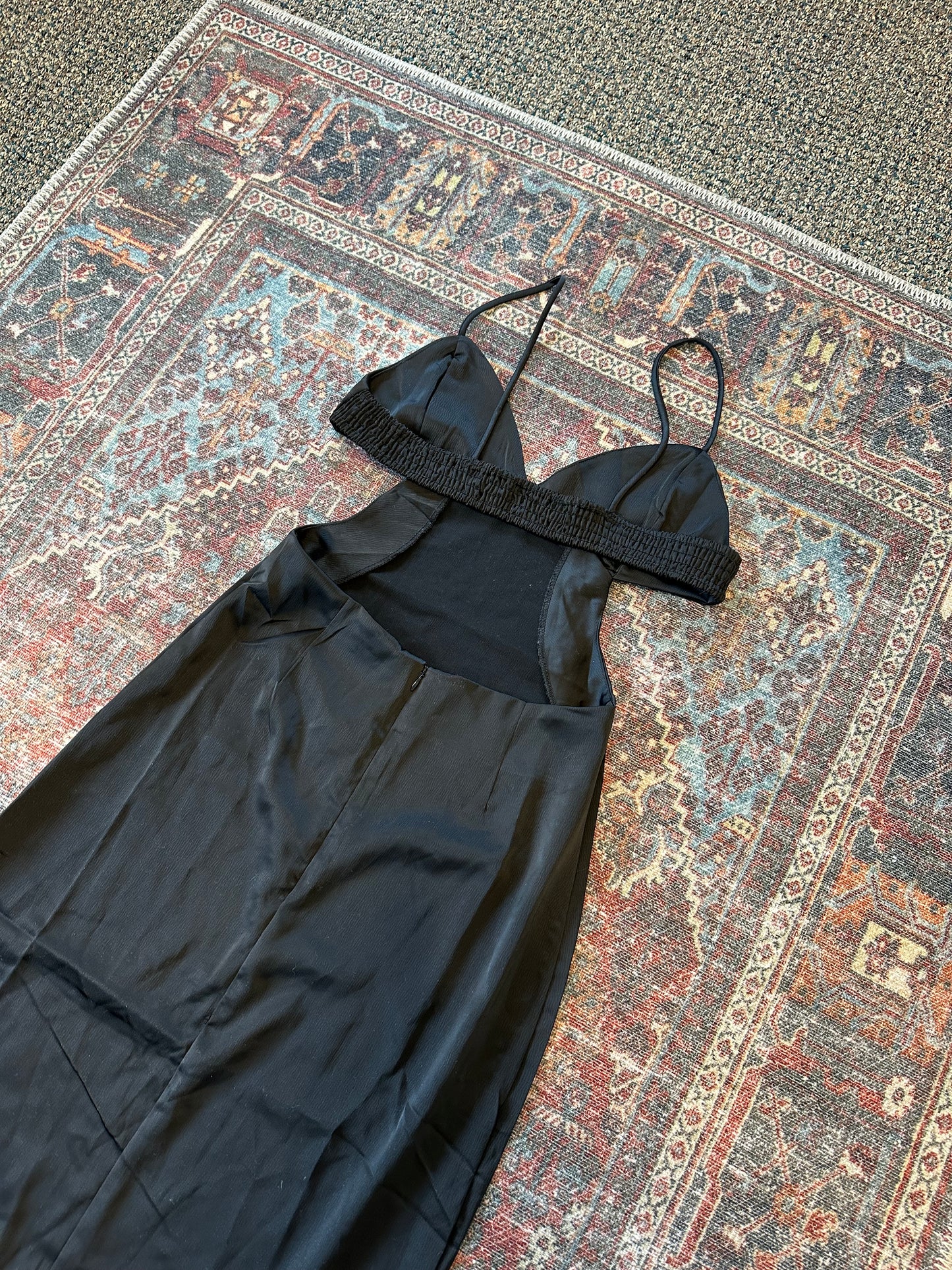 Satin Open Back Sllp Dress