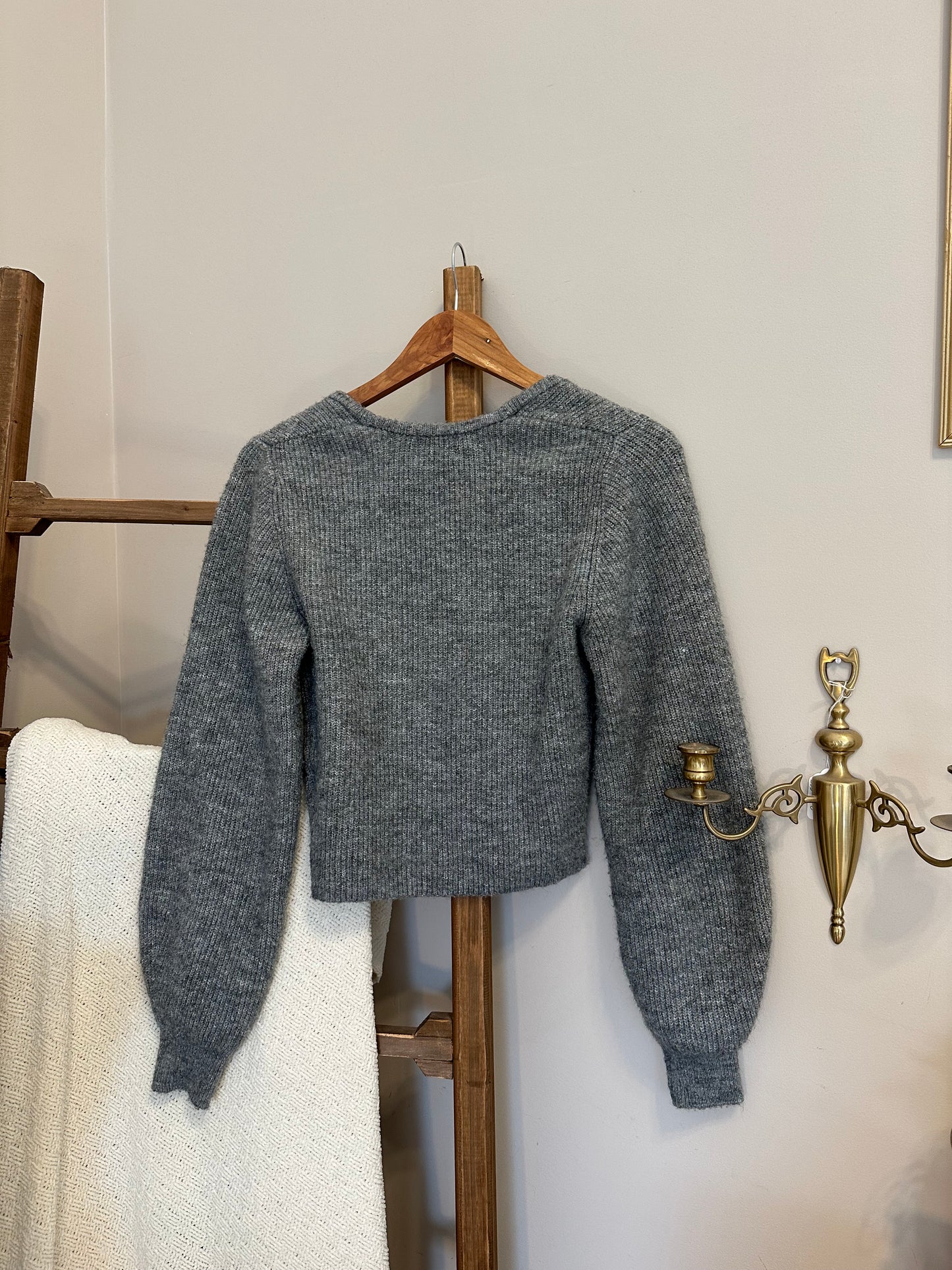 Cropped Square Neck Sweater