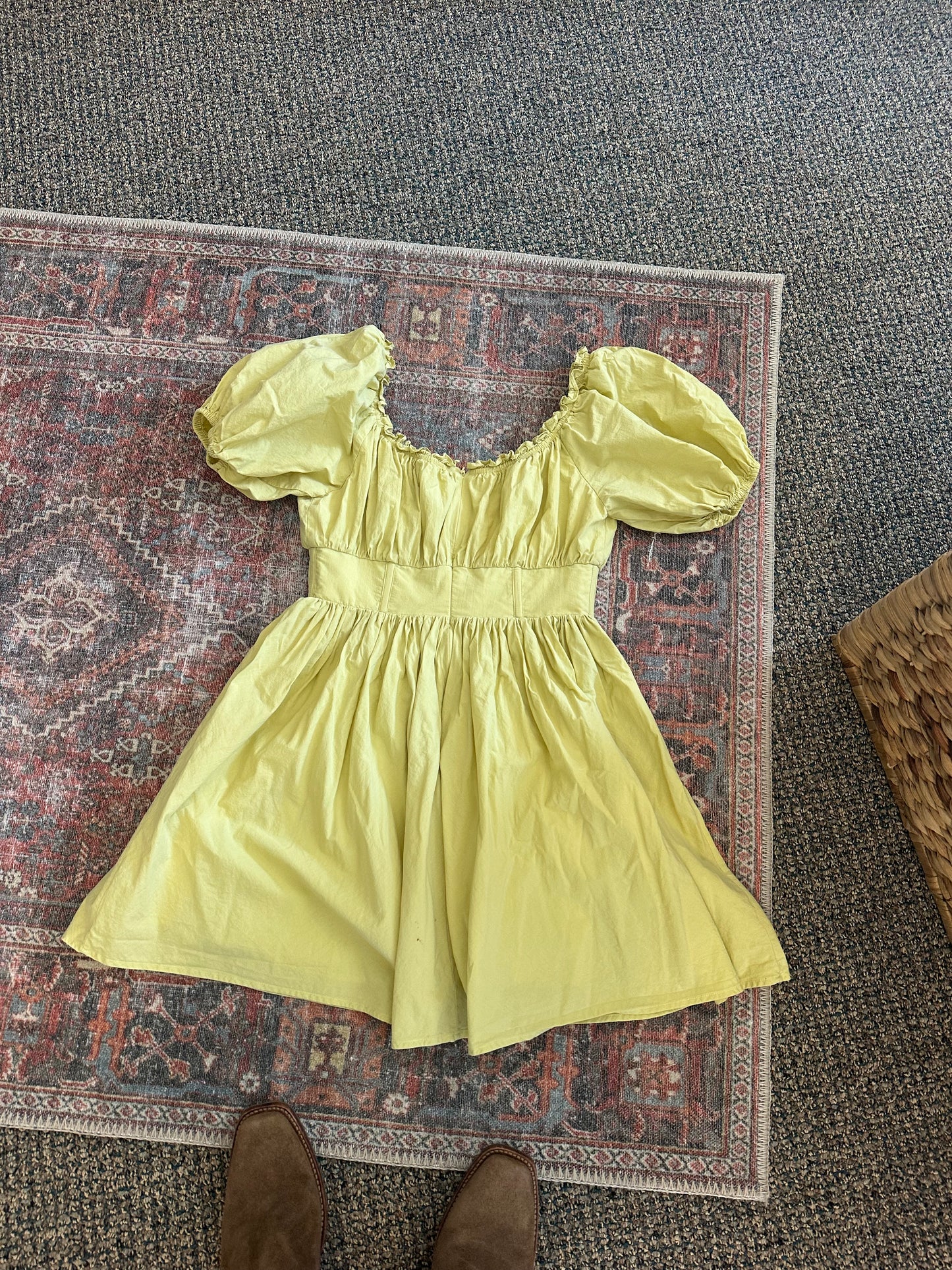 Puff Sleeve Mini Dress