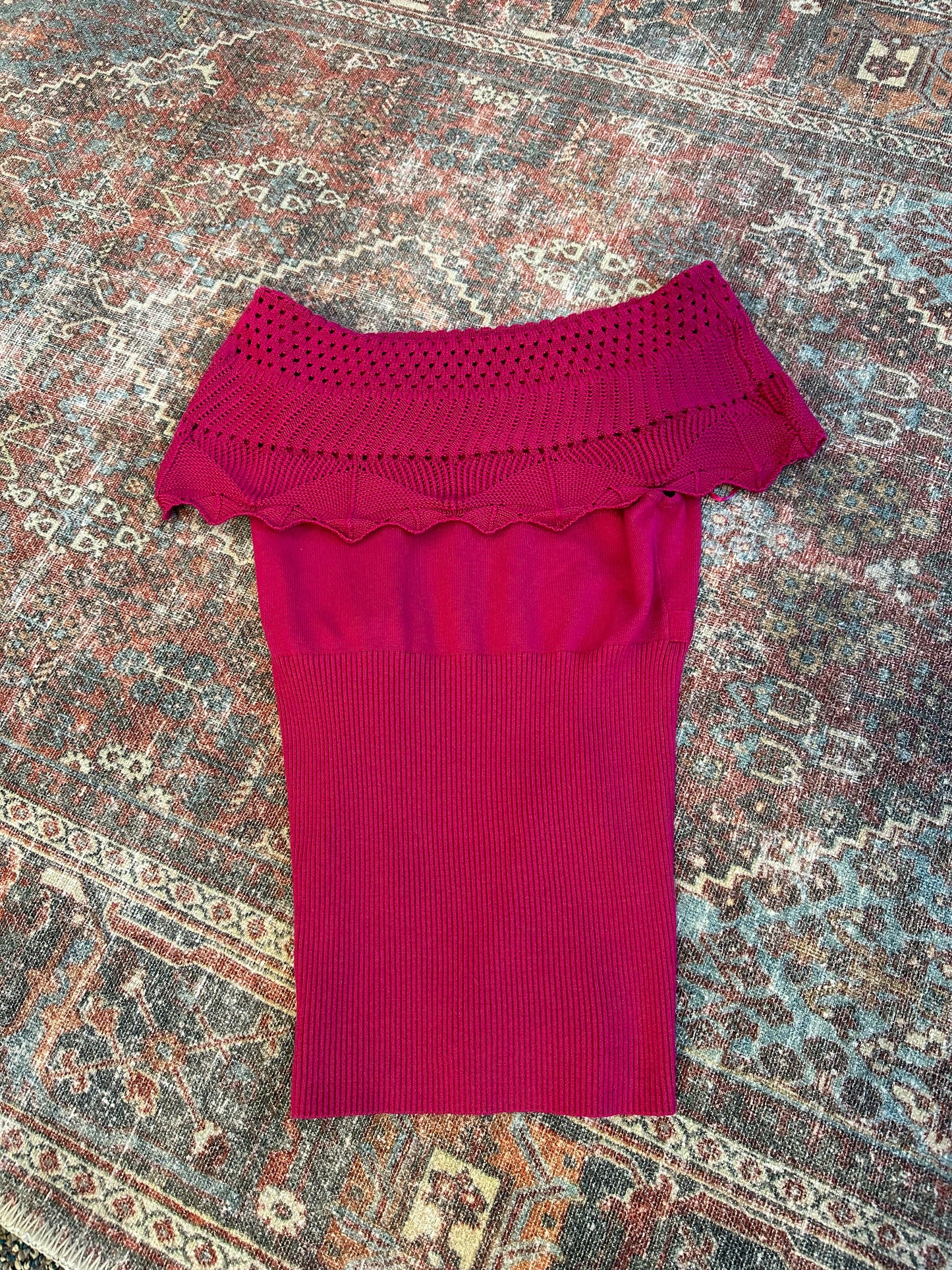 Off the Shoulder Knit Top