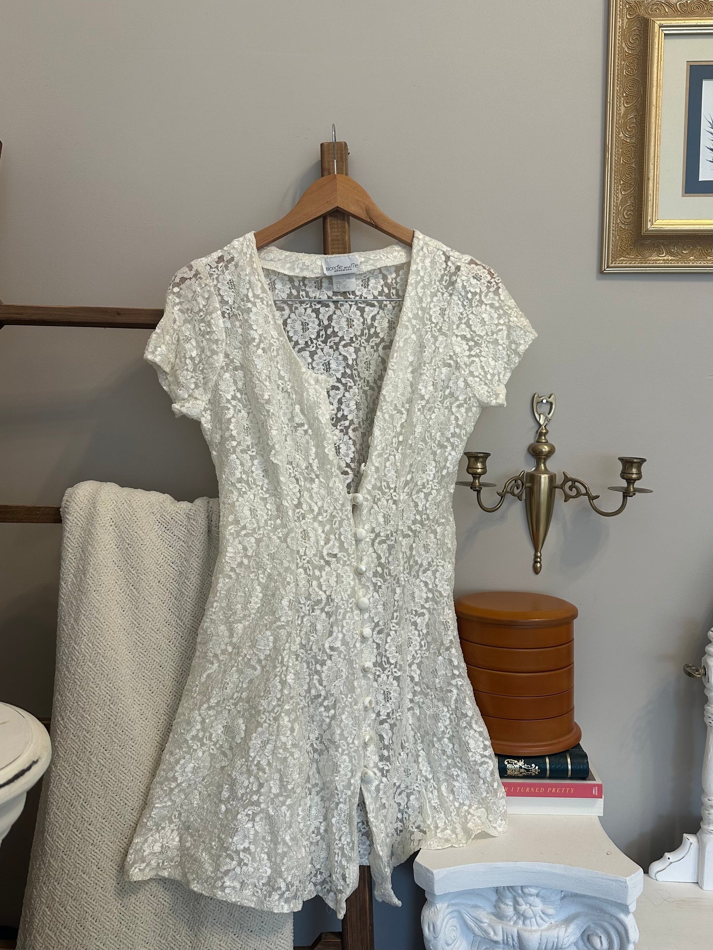 Vintage Lace Mini Dress