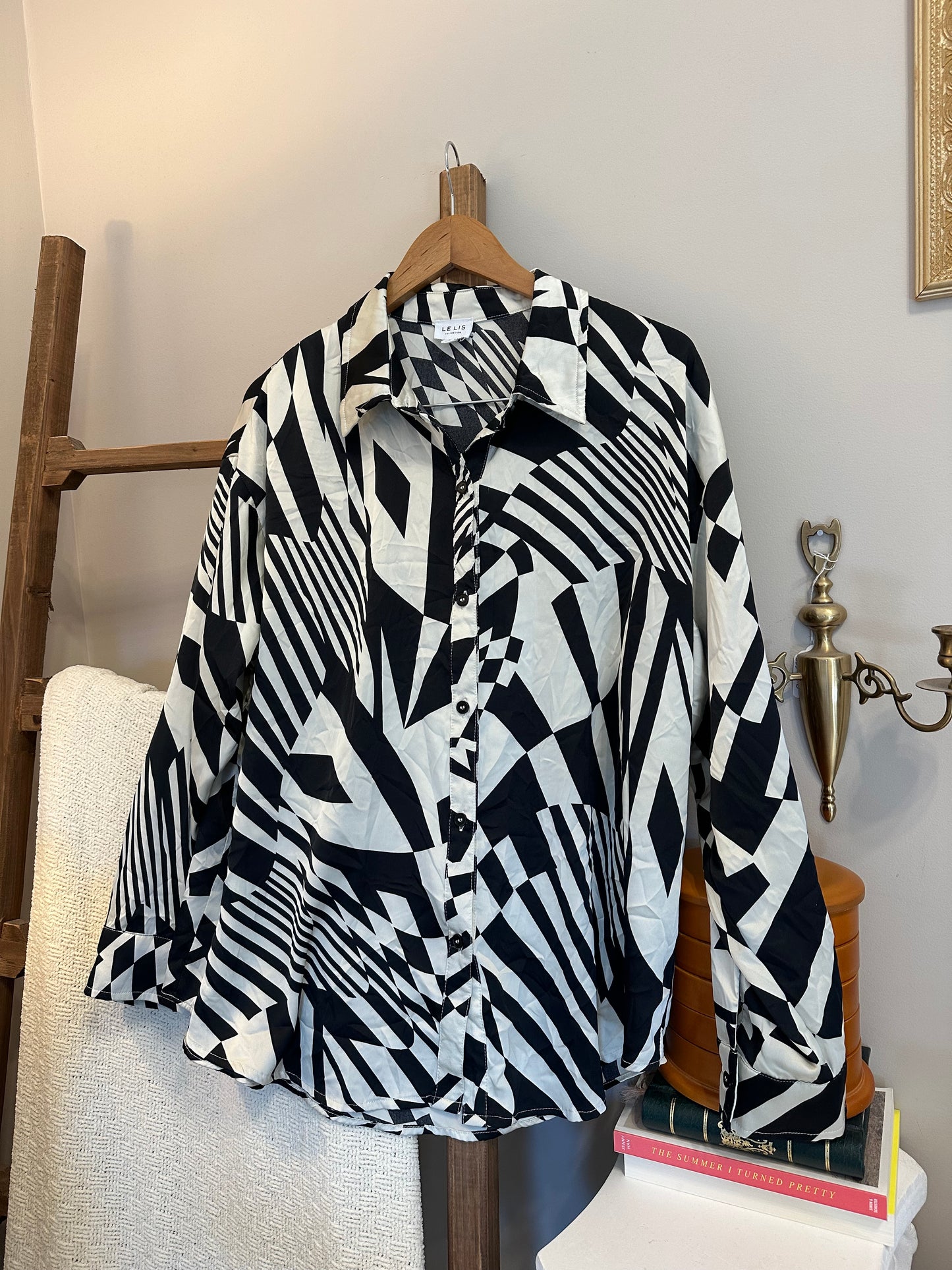 Satin Button Up Shirt