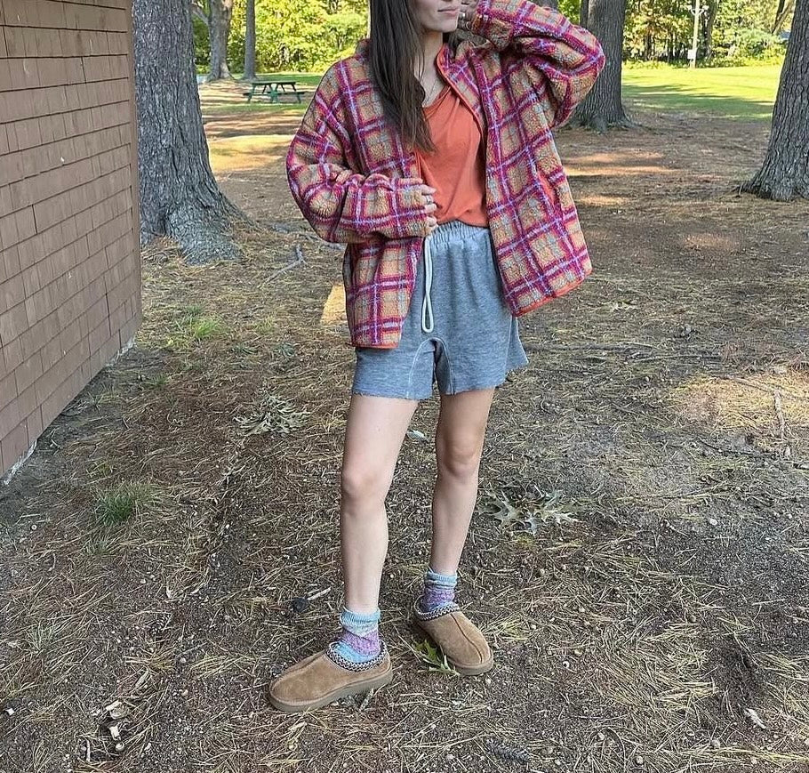 Plaid Zipper Fleece Jacket
