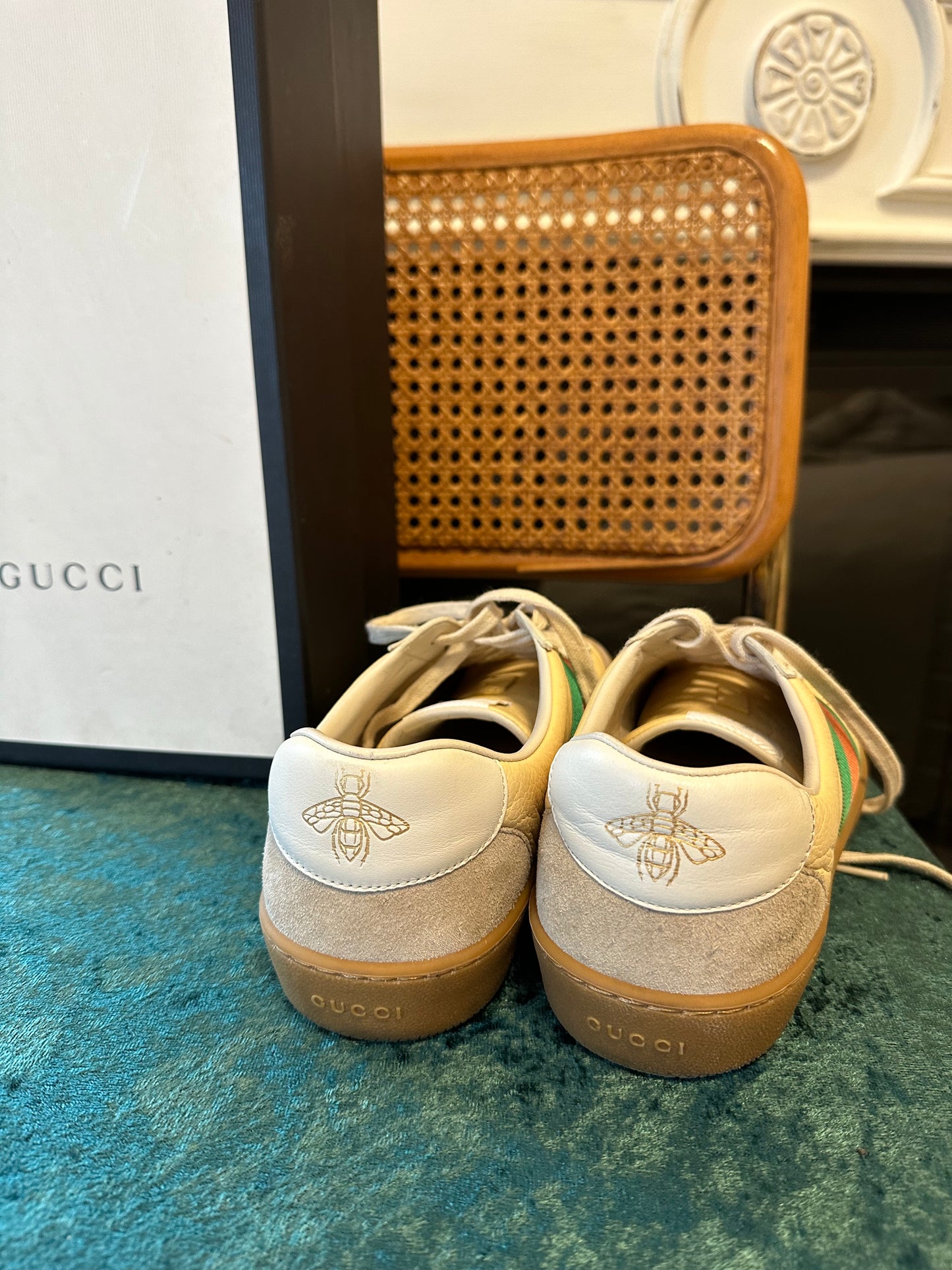 Gucci Leather Striped Sneakers