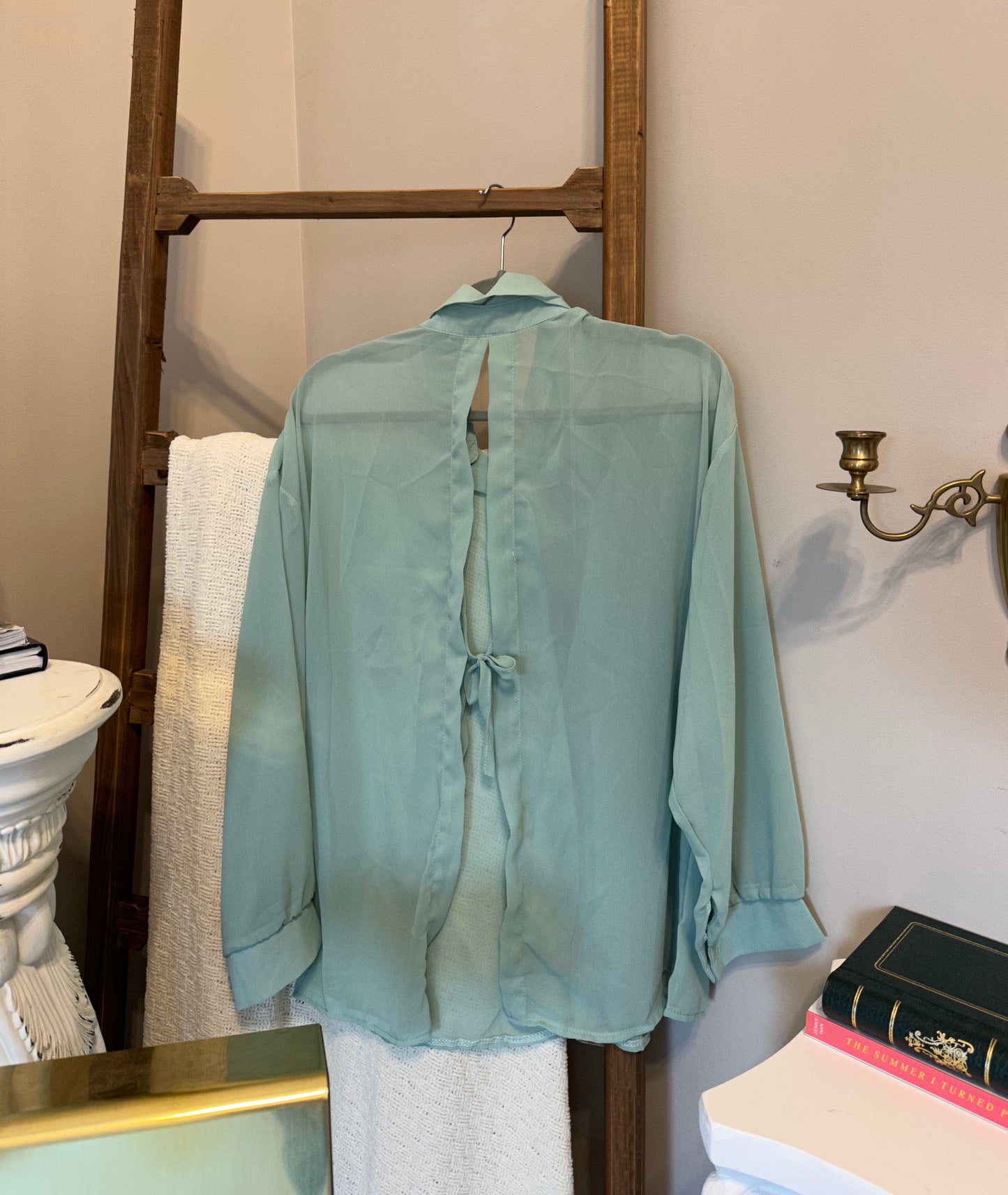 Mesh Beach Cover Up Blouse Top