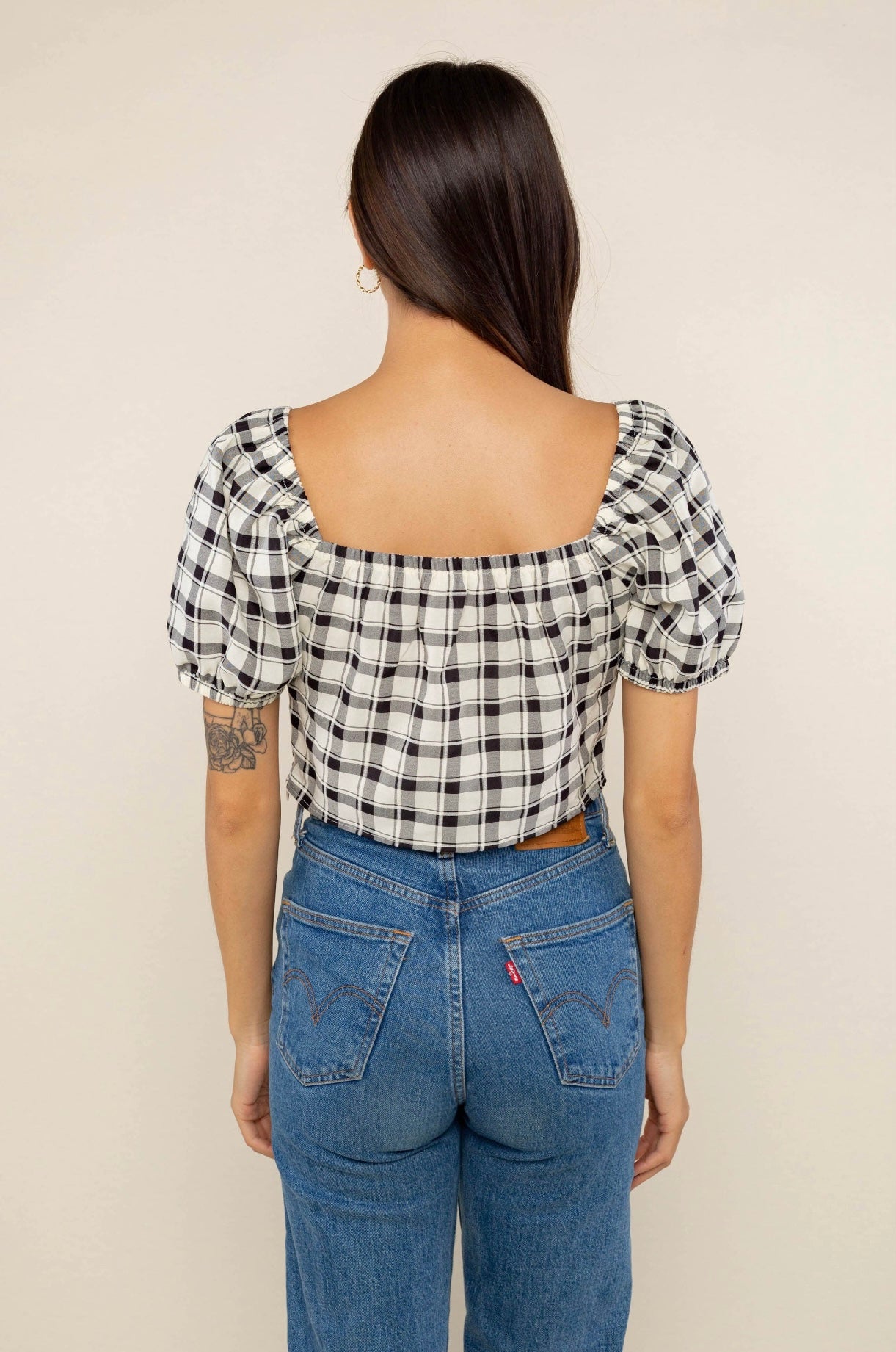 Levi Plaid Top
