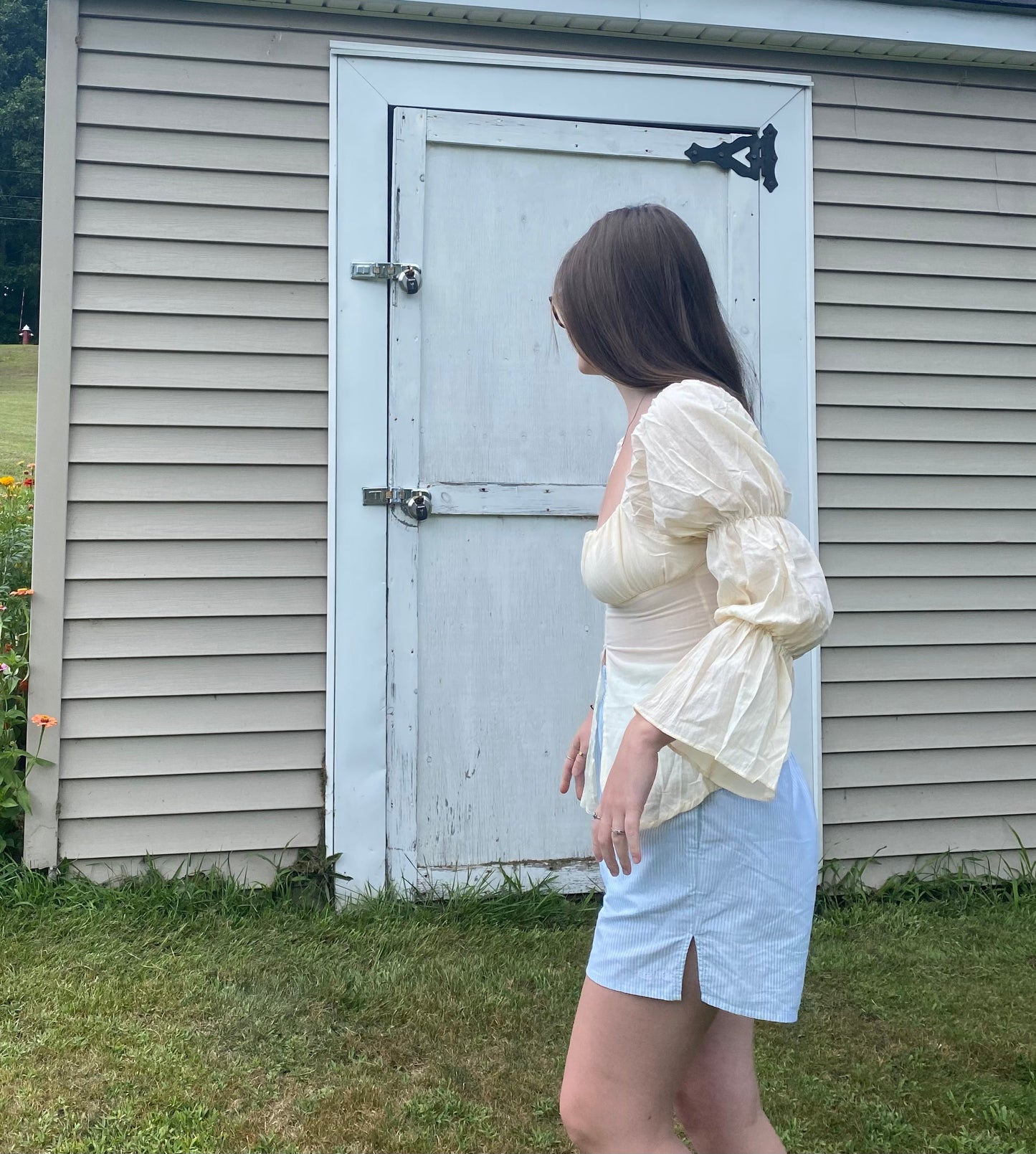 Abigail Puff Sleeve Top (cream)