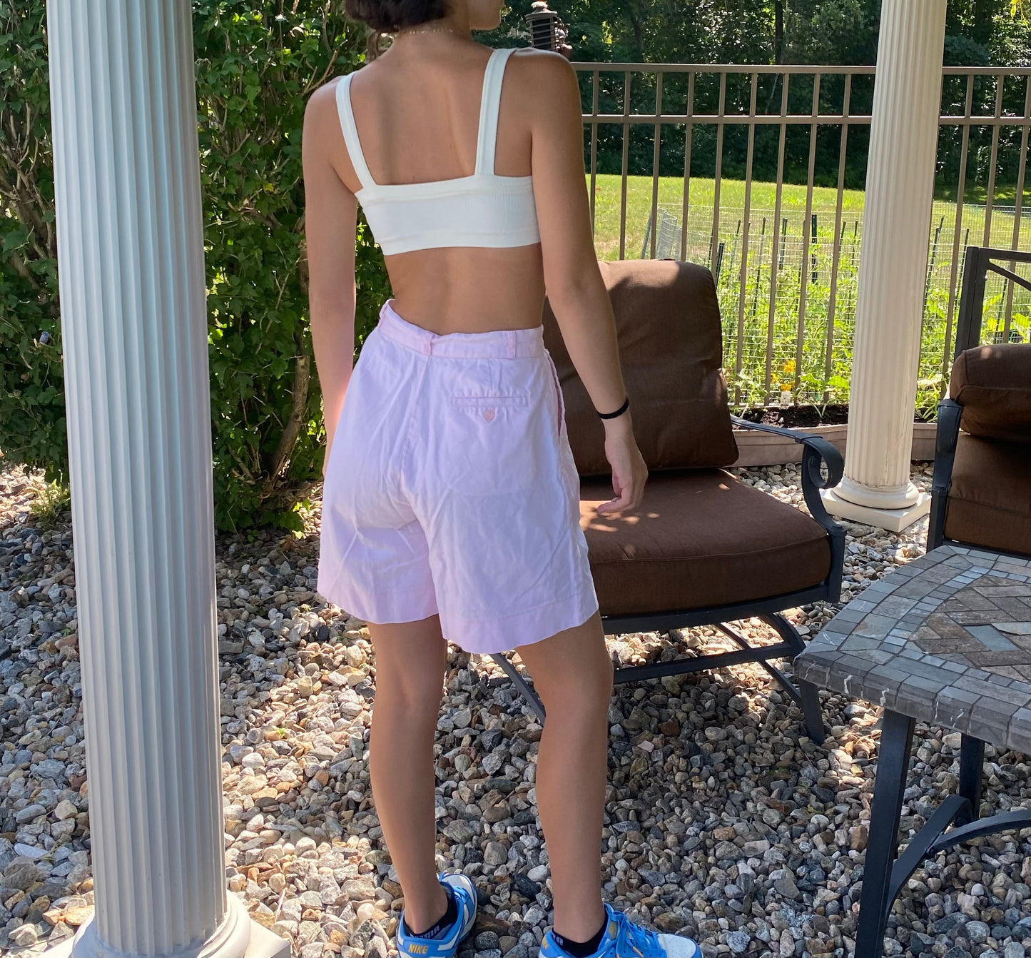 Pink Trouser Shorts