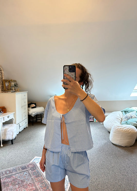 Chandler Gingham Shorts Set