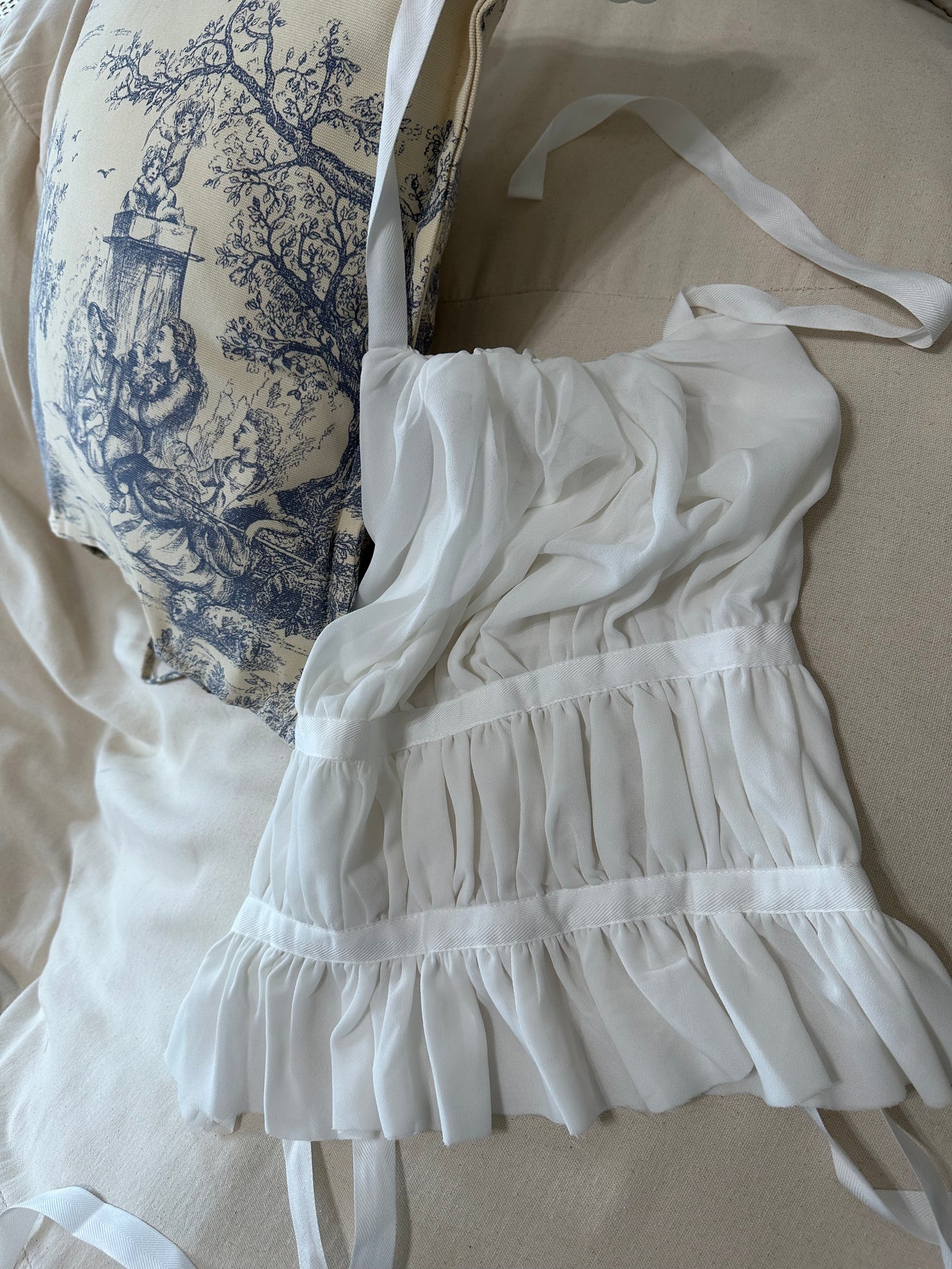 Scarlet Open Back Halter Top All White