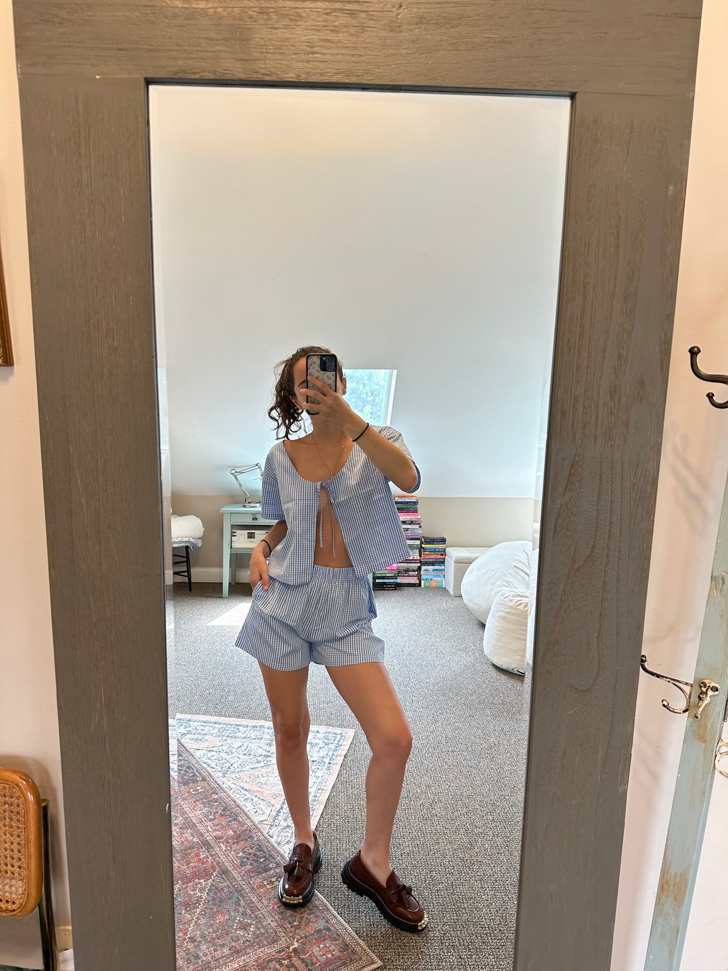 Chandler Gingham Shorts Set