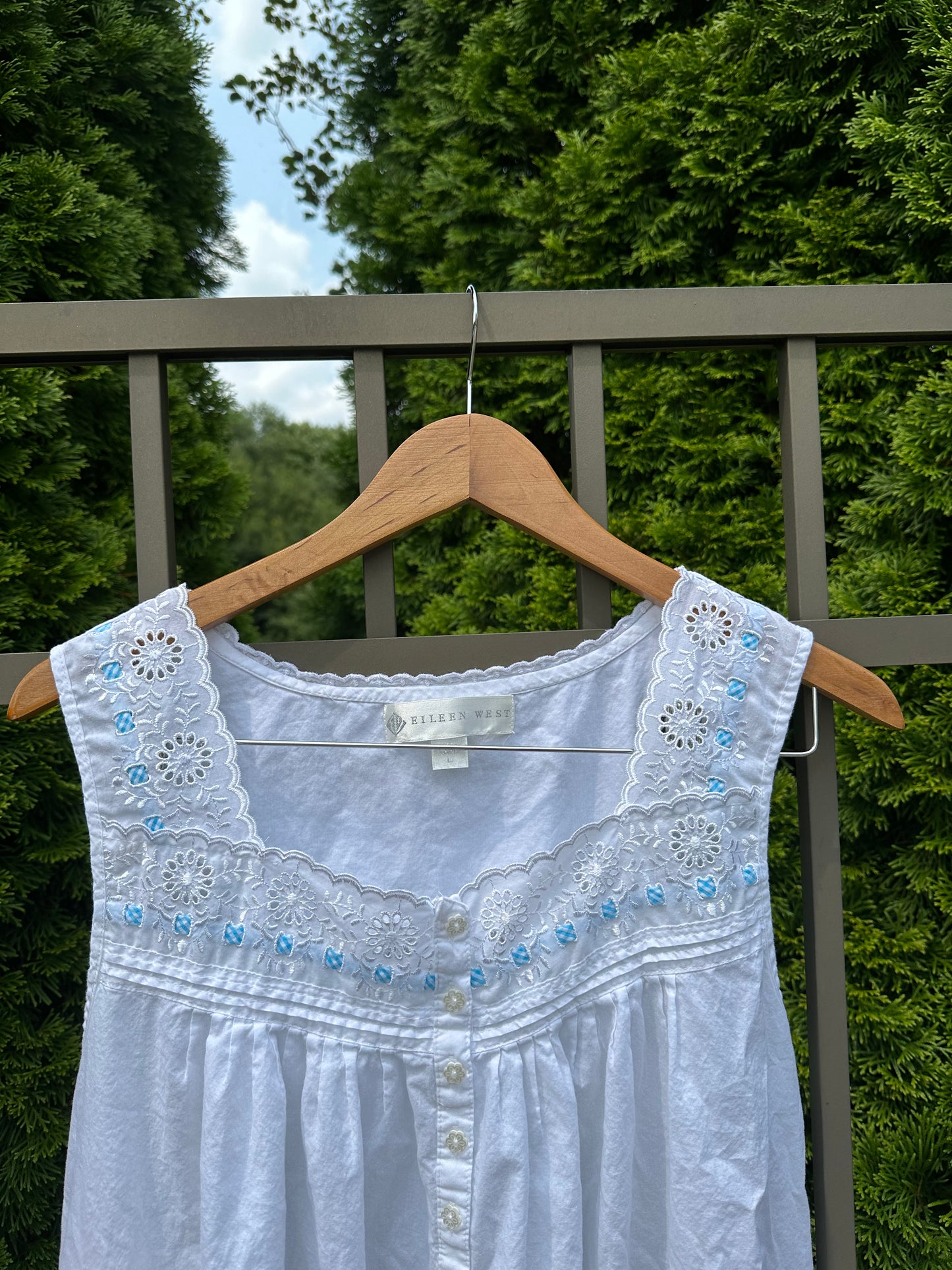 Eileen West Lace Trim Nightgown Dress