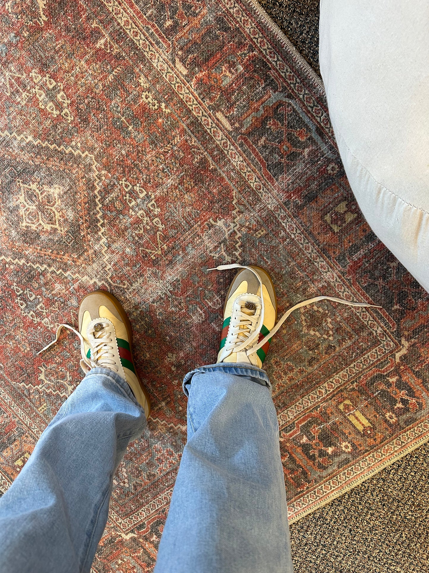 Gucci Leather Striped Sneakers