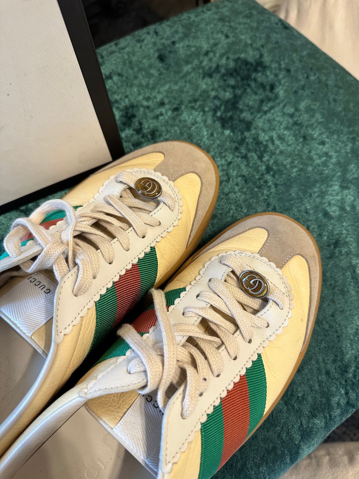 Gucci Leather Striped Sneakers