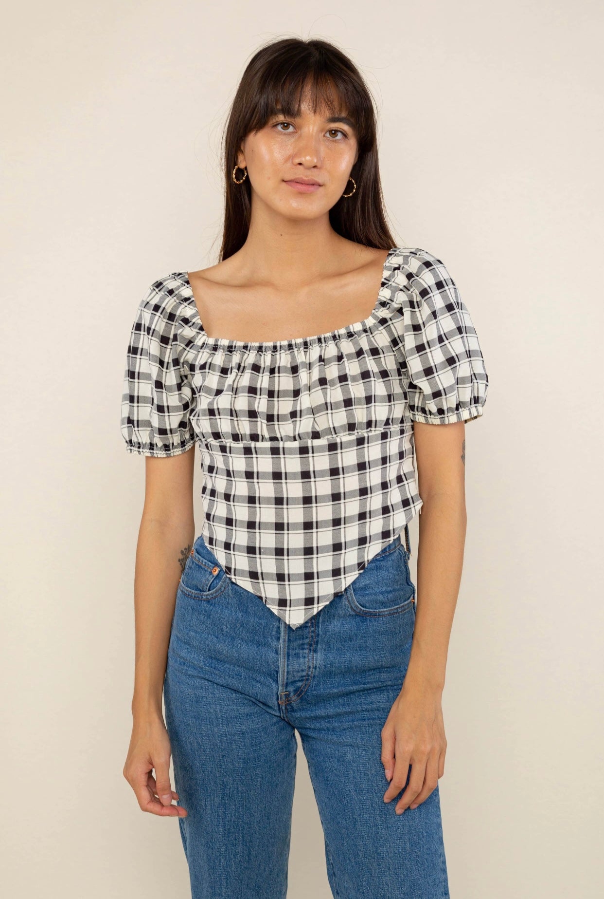 Levi Plaid Top