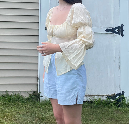 Abigail Puff Sleeve Top (cream)