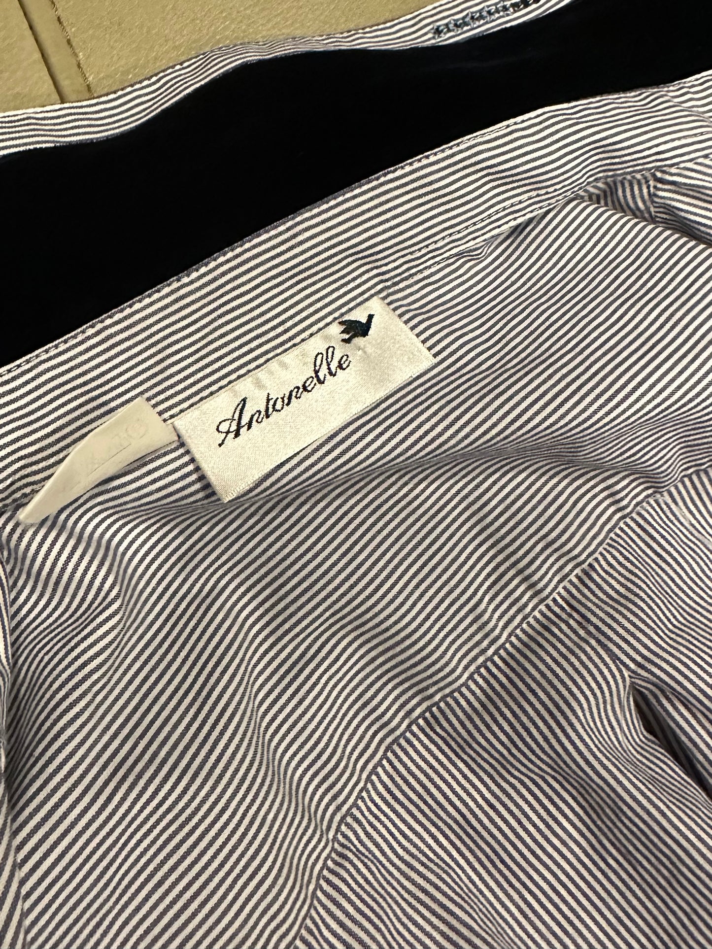 Striped Heart Button Up Top