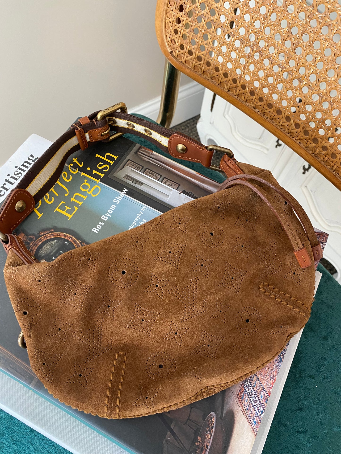 Louis Vuitton Suede Onatah Hobo Bag