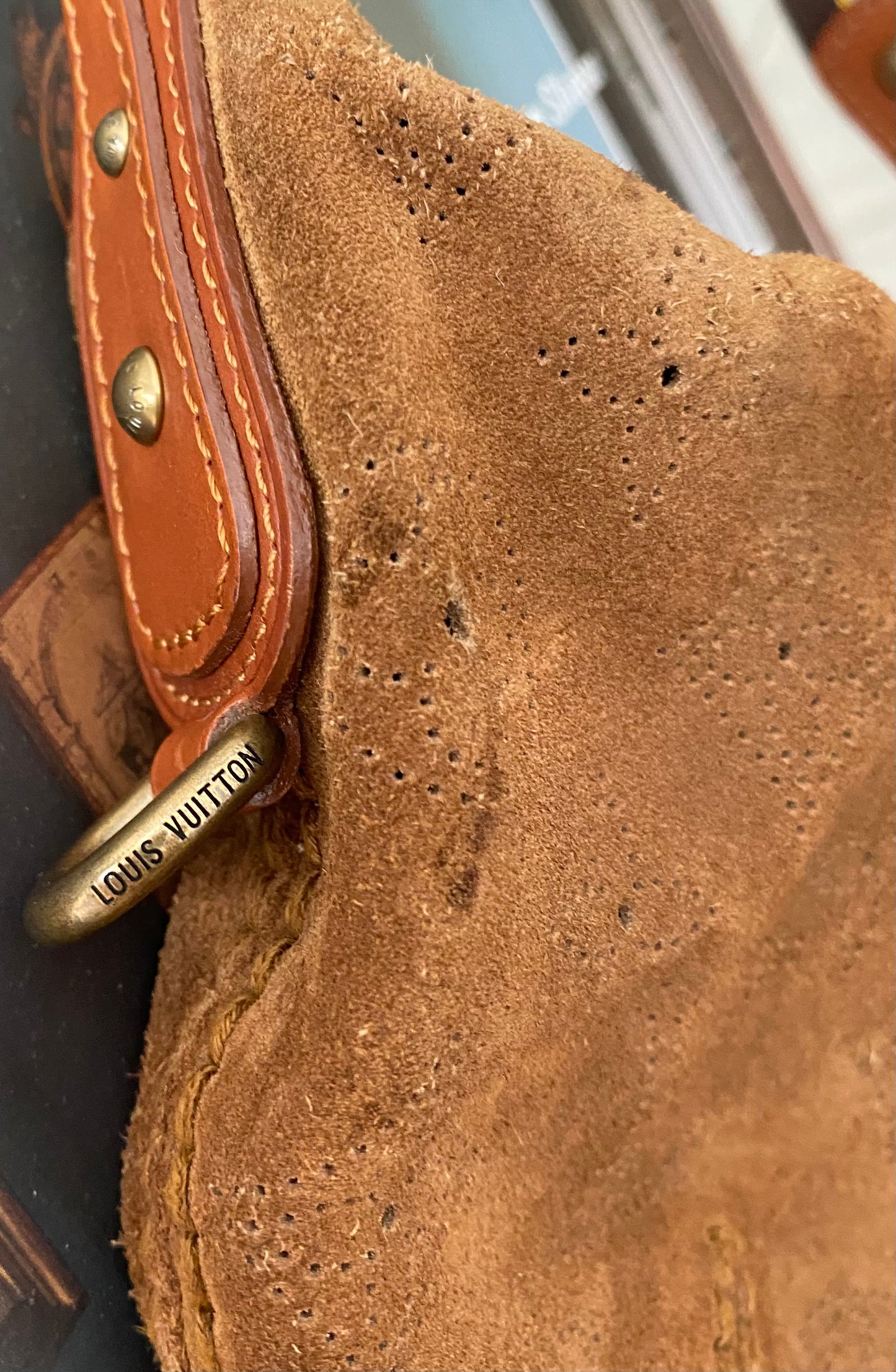 Louis Vuitton Suede Onatah Hobo Bag