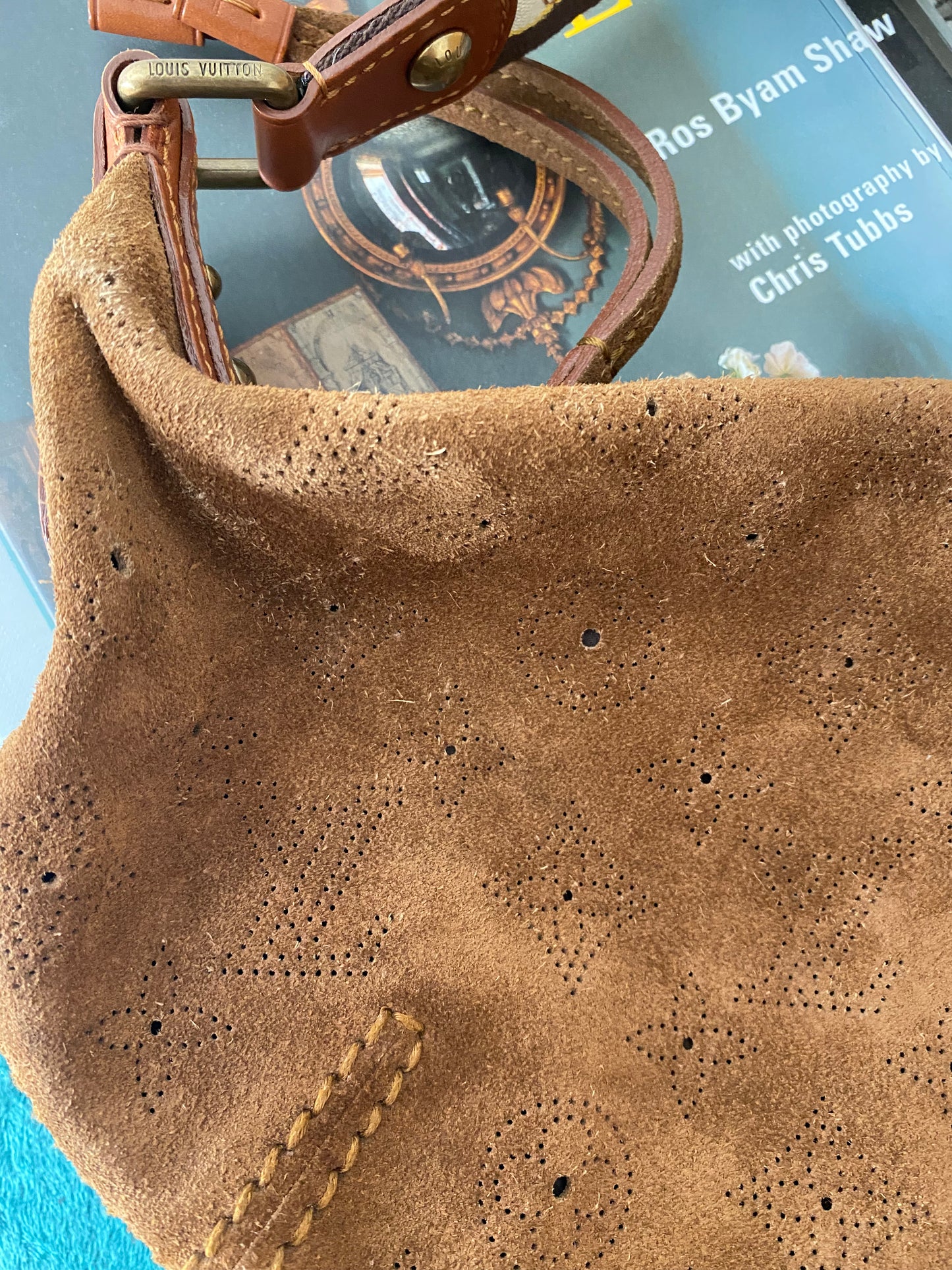 Louis Vuitton Suede Onatah Hobo Bag
