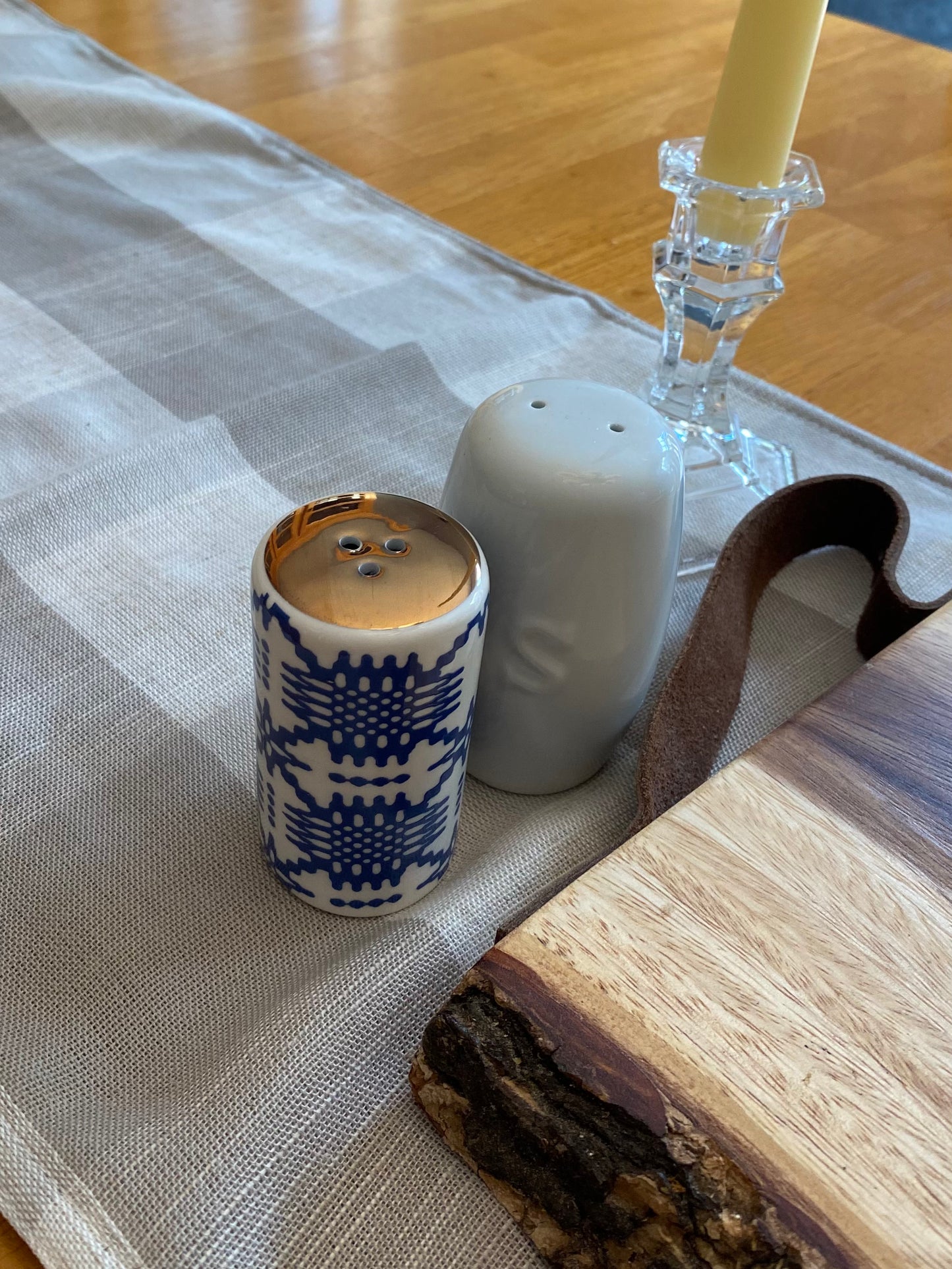 Blue and White Pepper Shaker