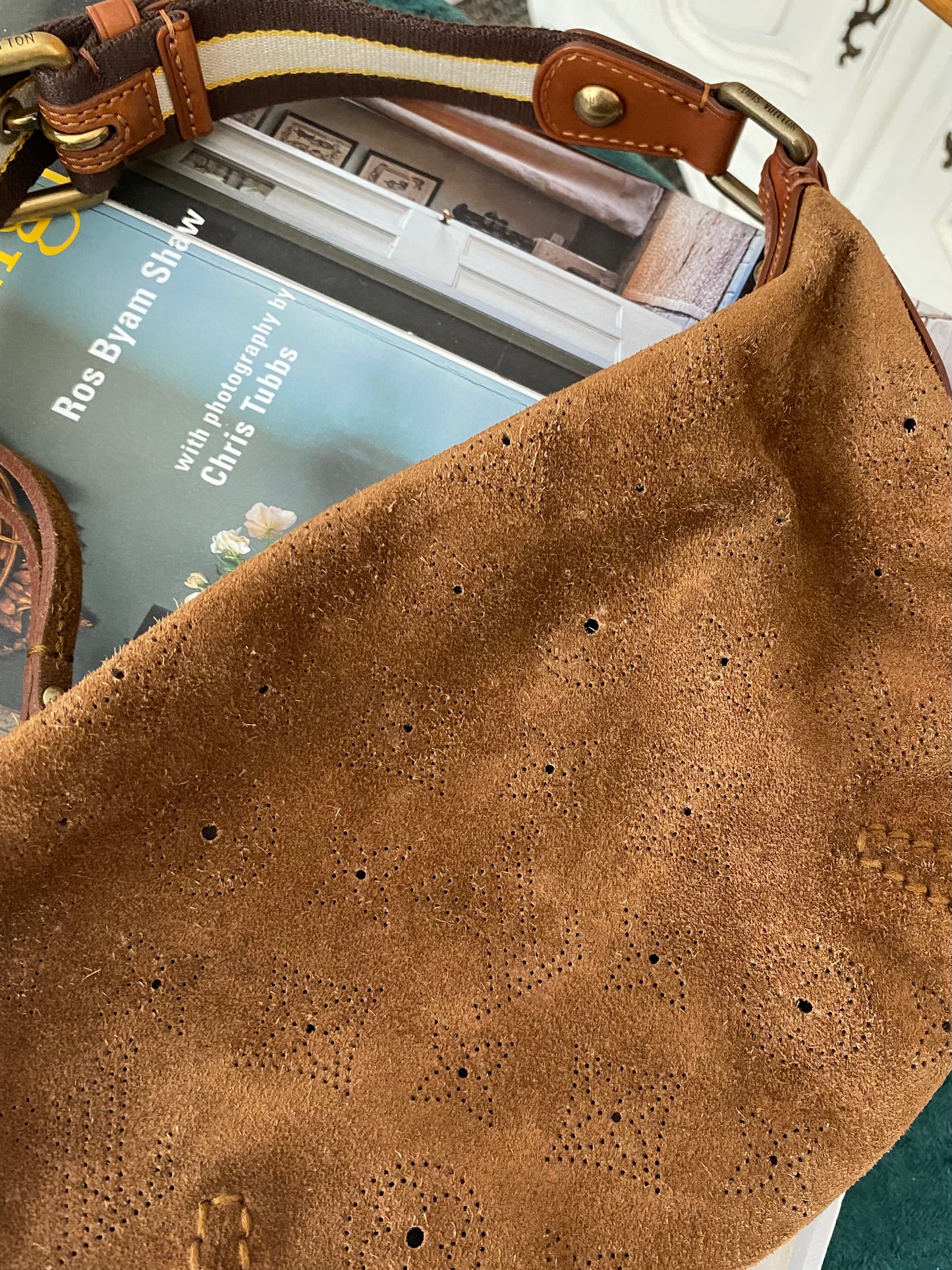 Louis Vuitton Suede Onatah Hobo Bag