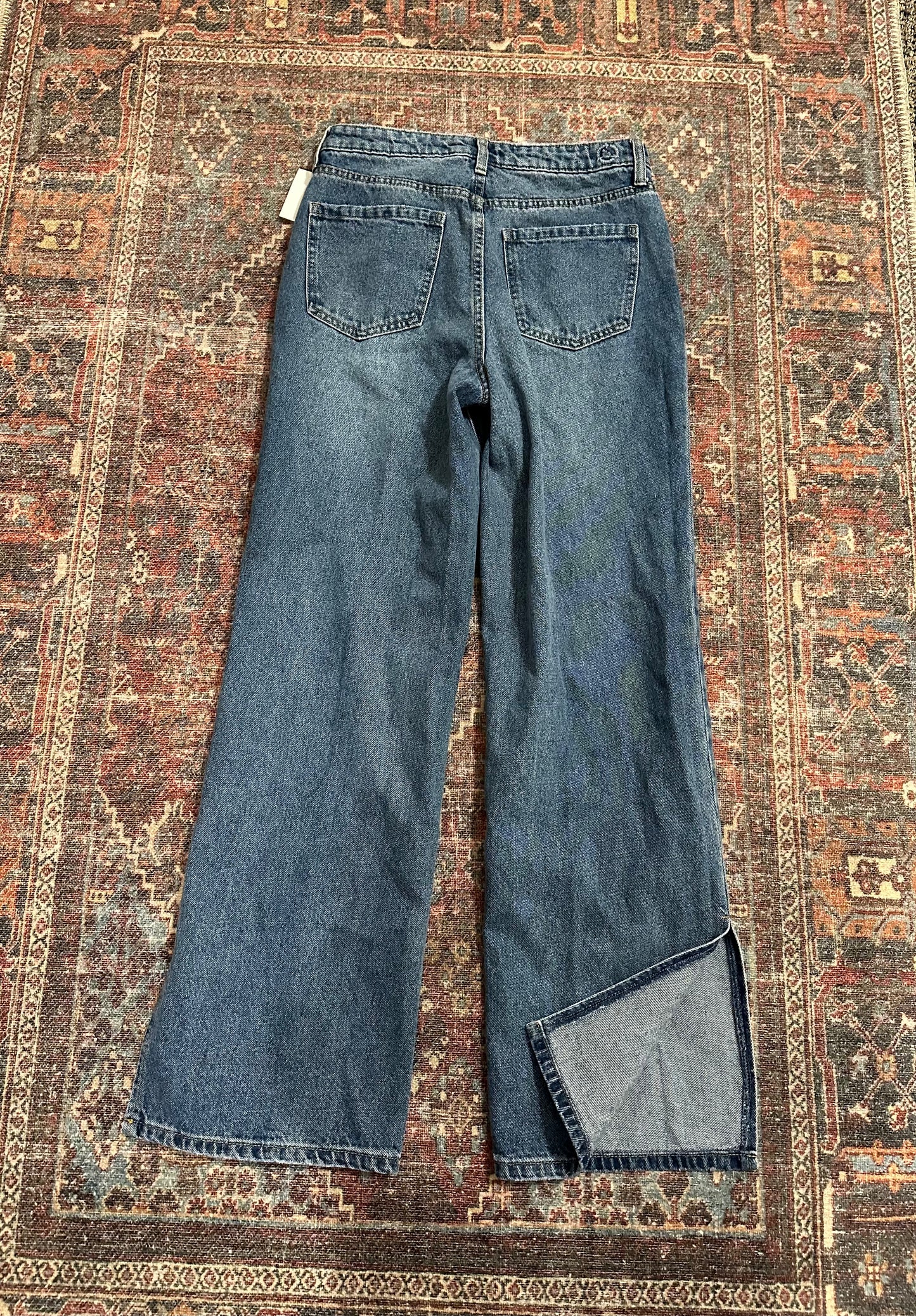 High Rise Side Split Jeans