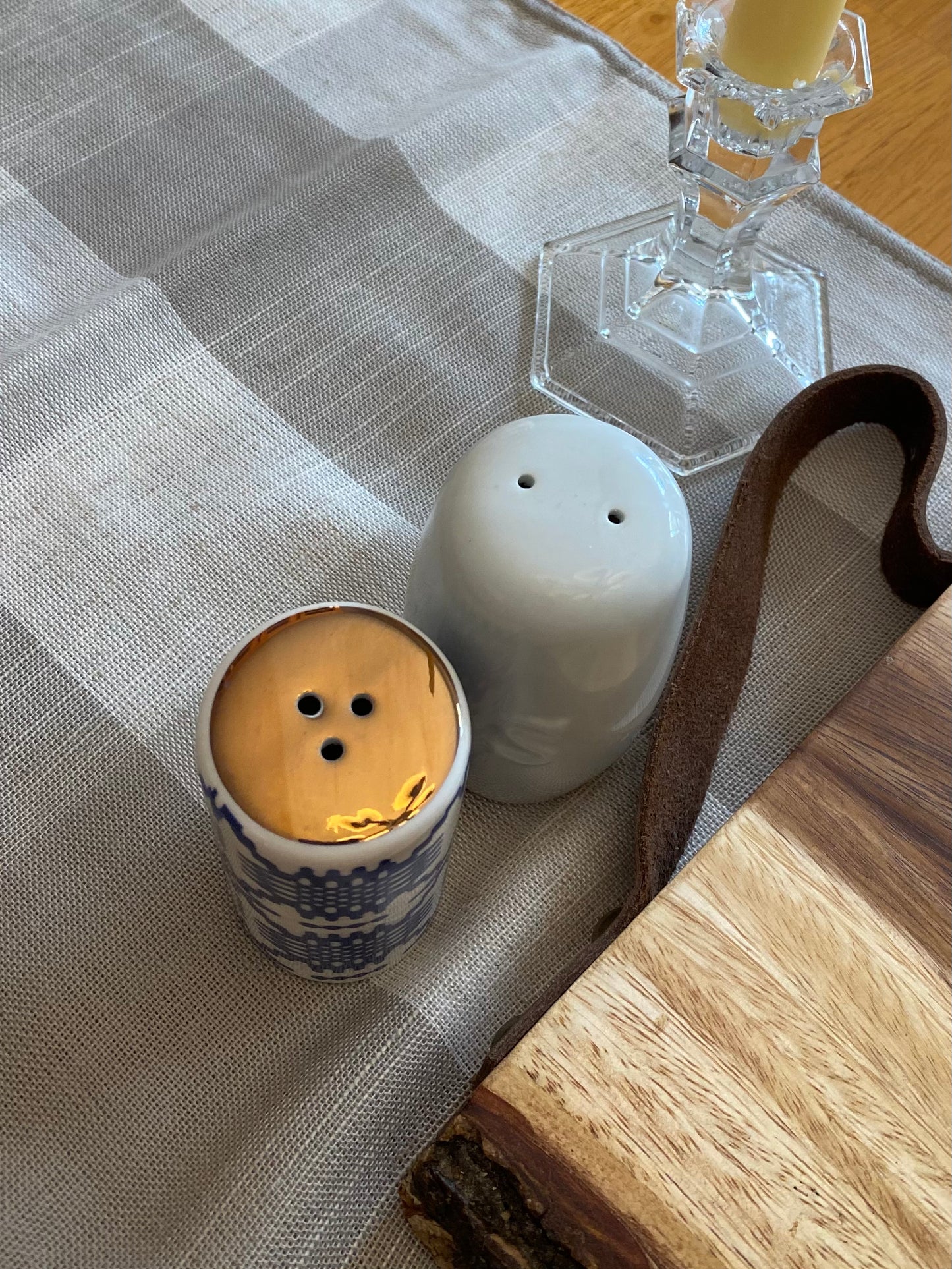 Blue and White Pepper Shaker