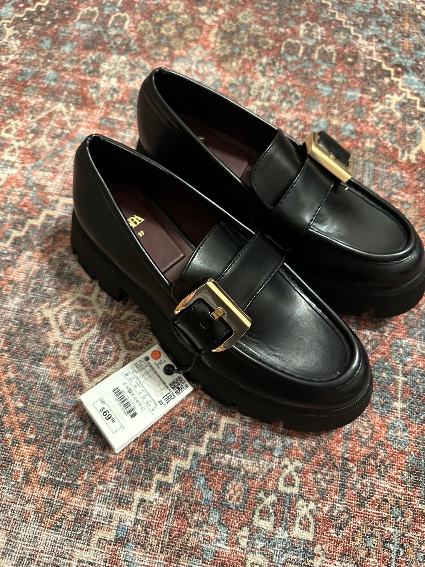 Zara Buckle Loafers (NWT)
