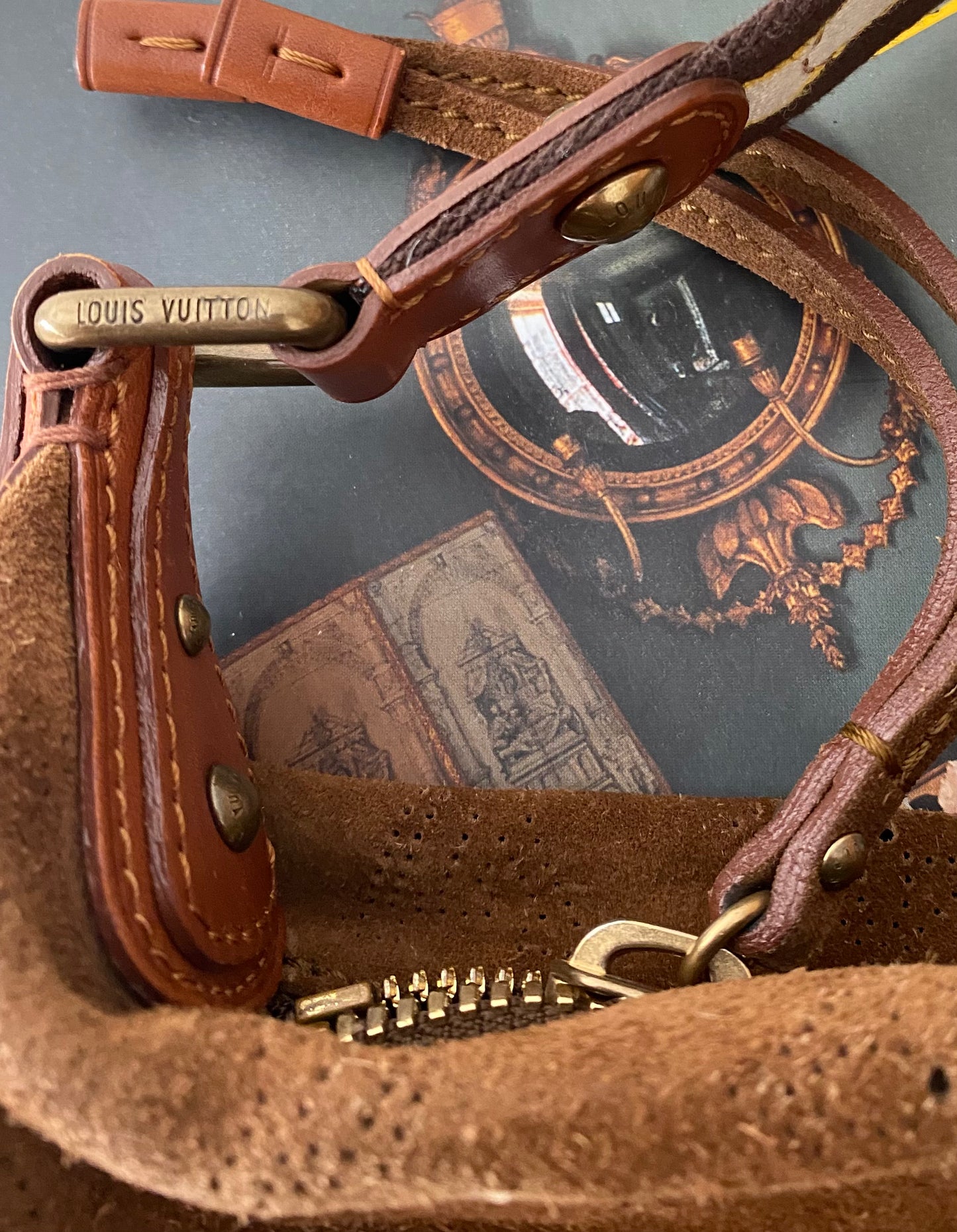 Louis Vuitton Suede Onatah Hobo Bag